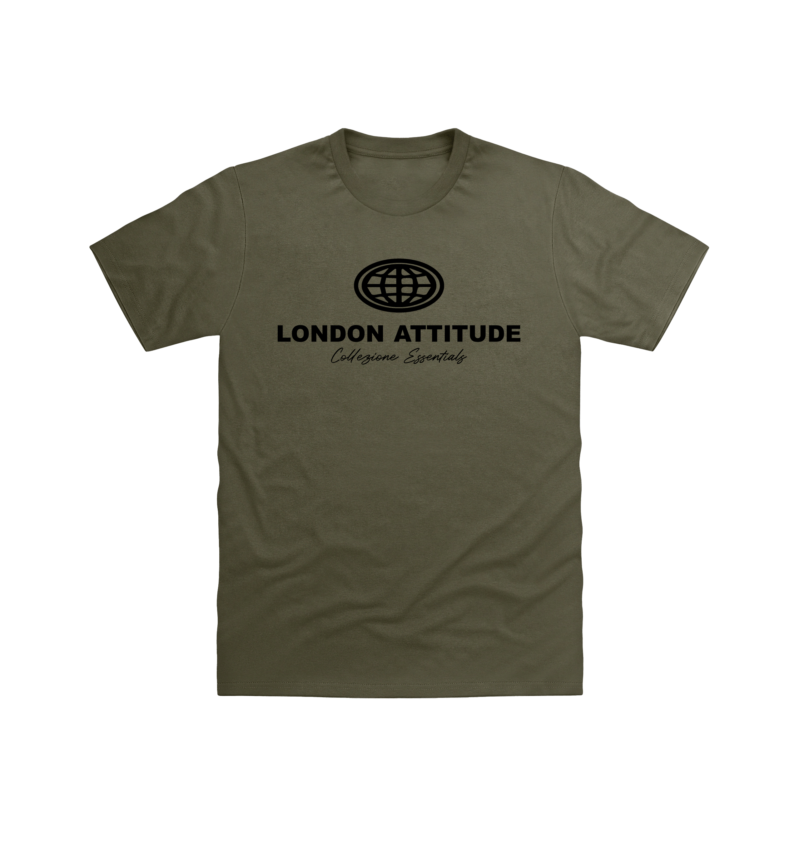 Military Green Printed T-shirt Front