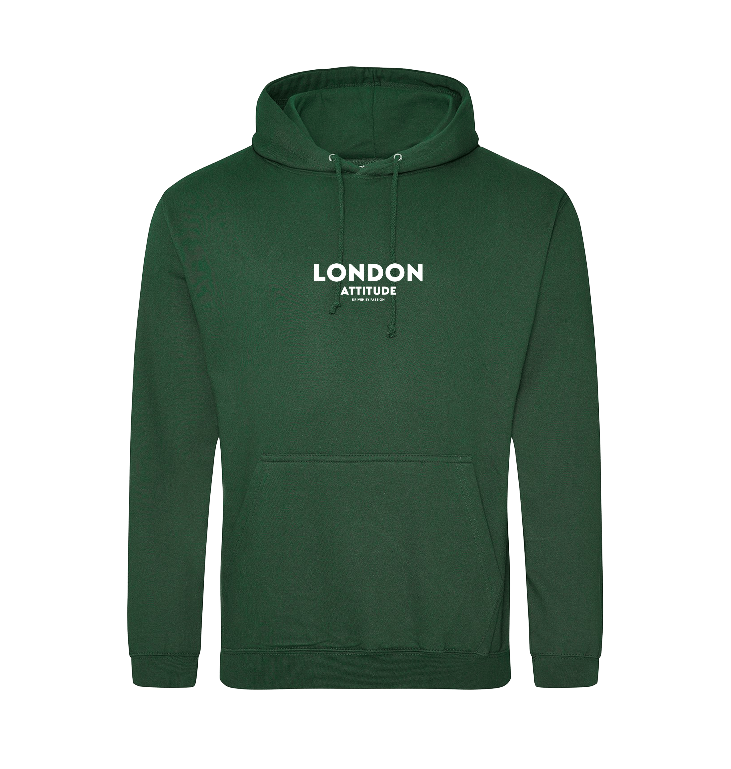Bottle Green Printed Hoody Front