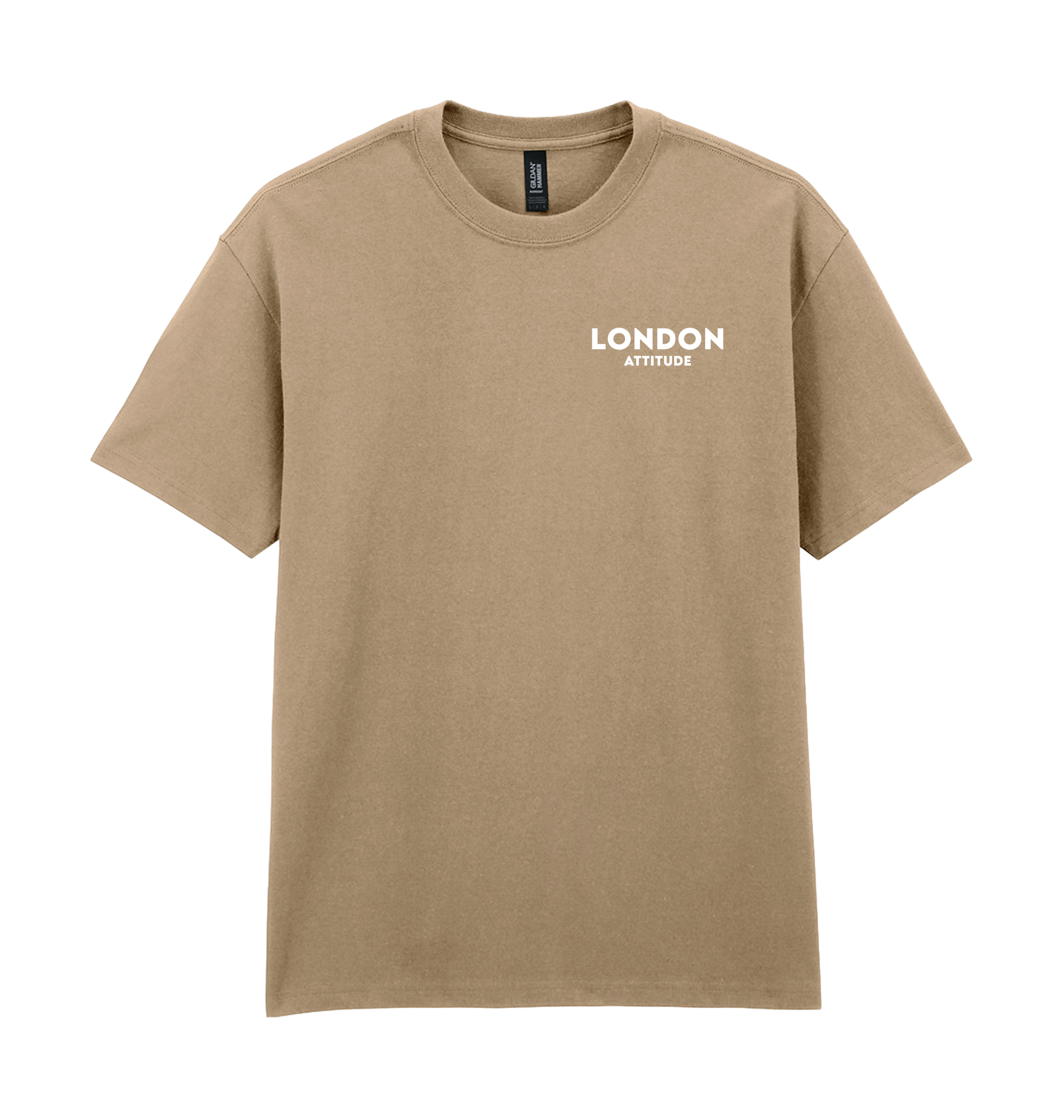 Tan Printed Premium T-Shirt Front