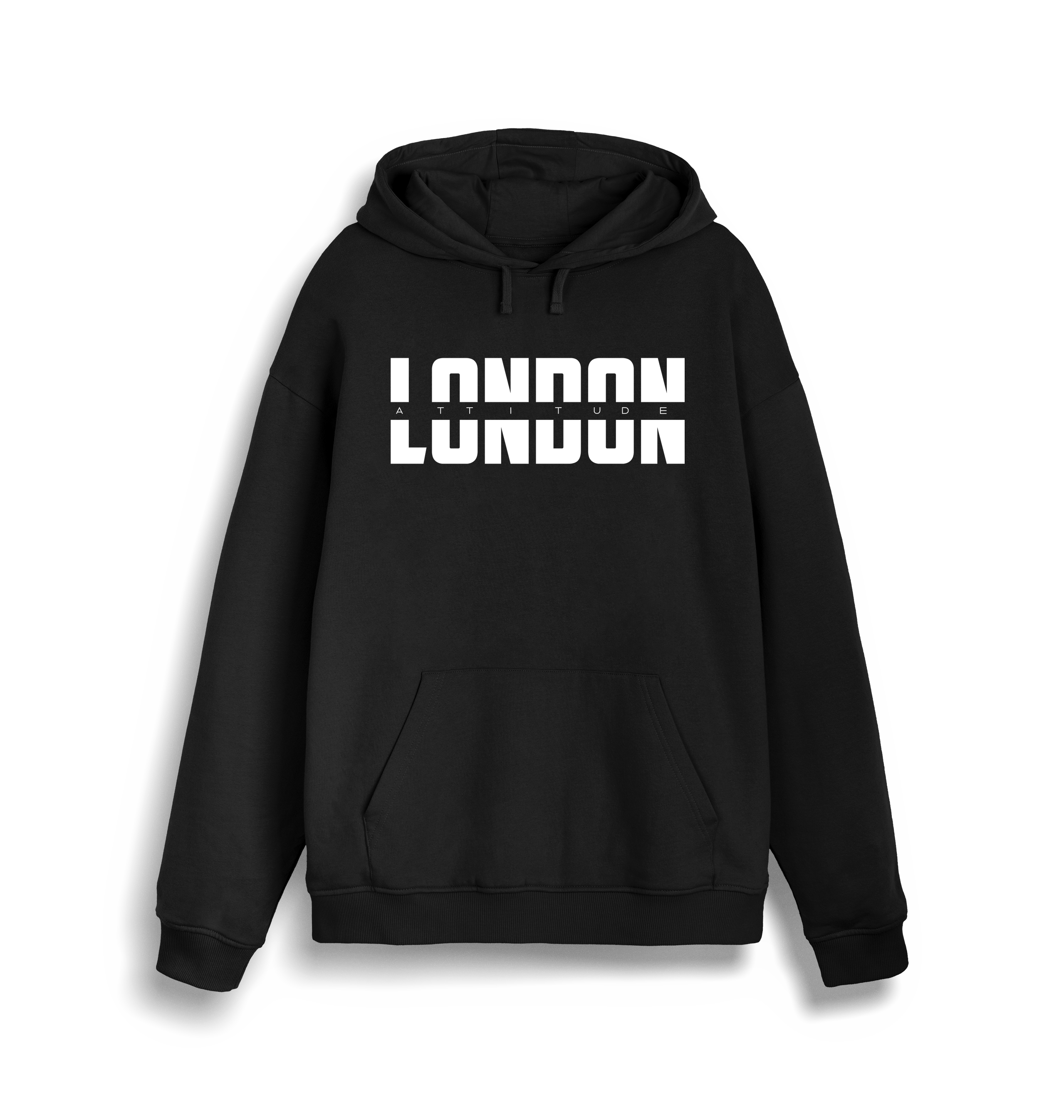 Black Printed Sweater Front