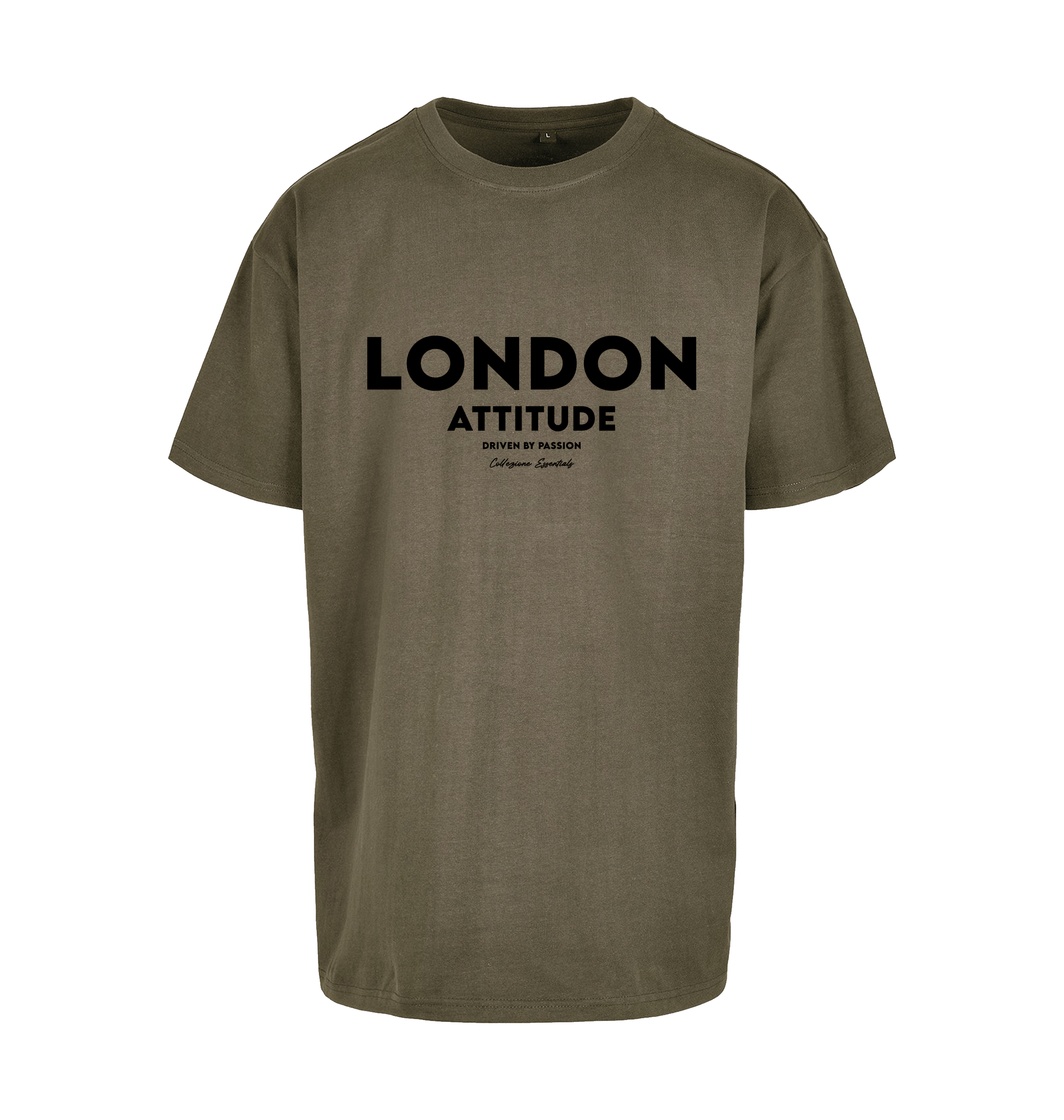 Olive Printed T-shirt Front