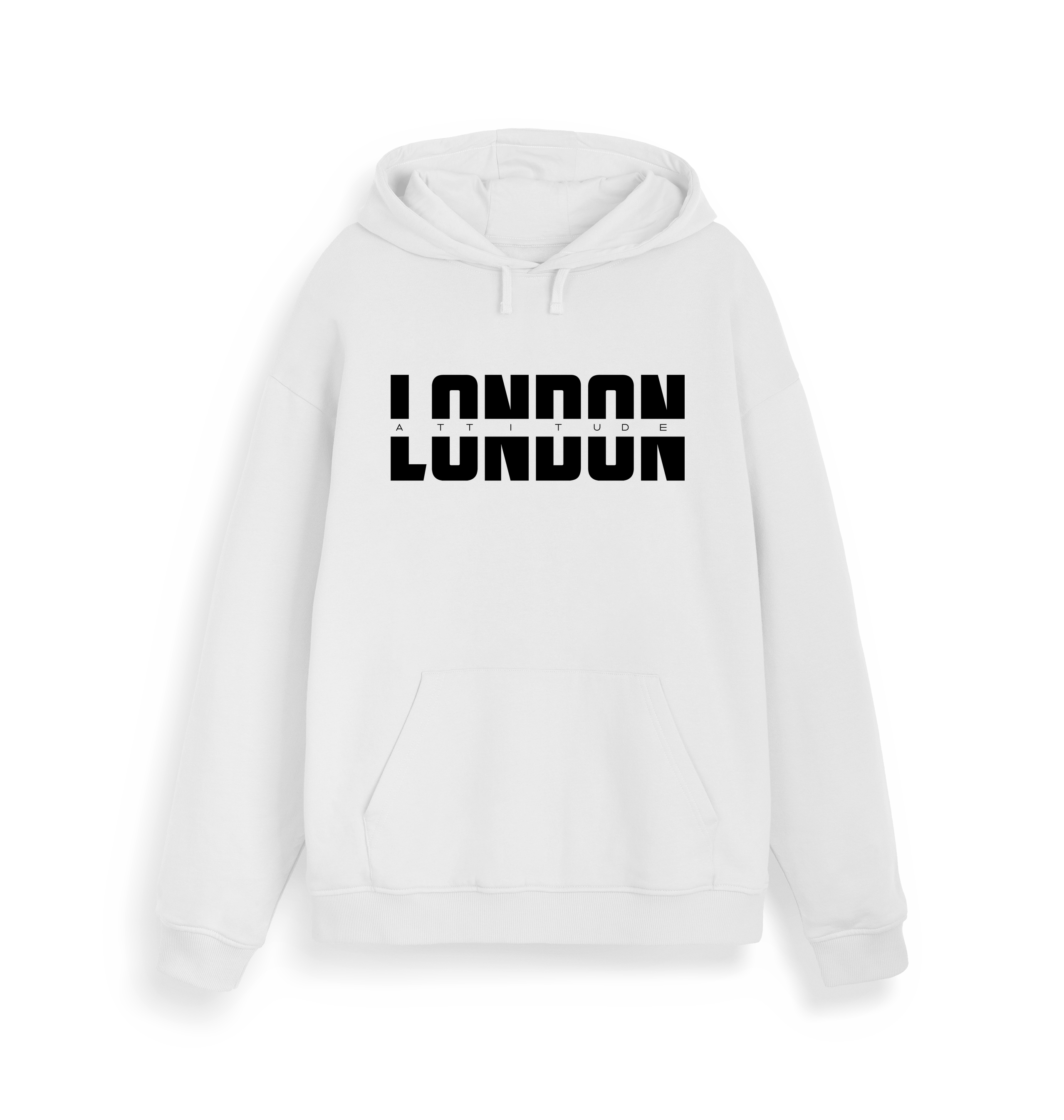 White Printed Sweater Front