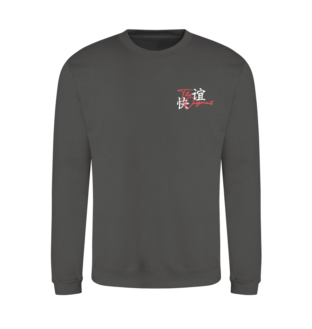 Steel Grey Printed Sweater Front