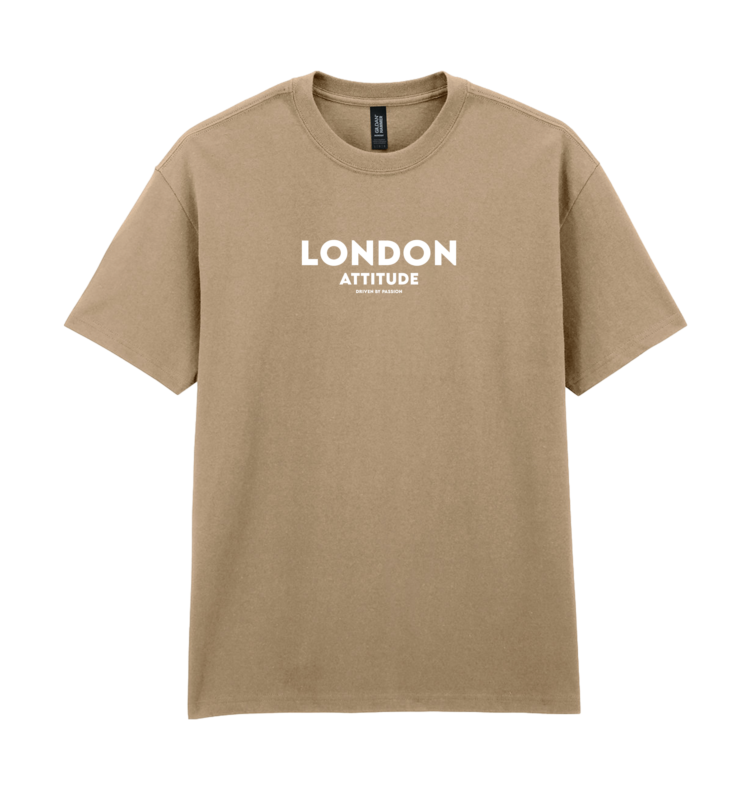 Tan Printed Premium T-Shirt Front