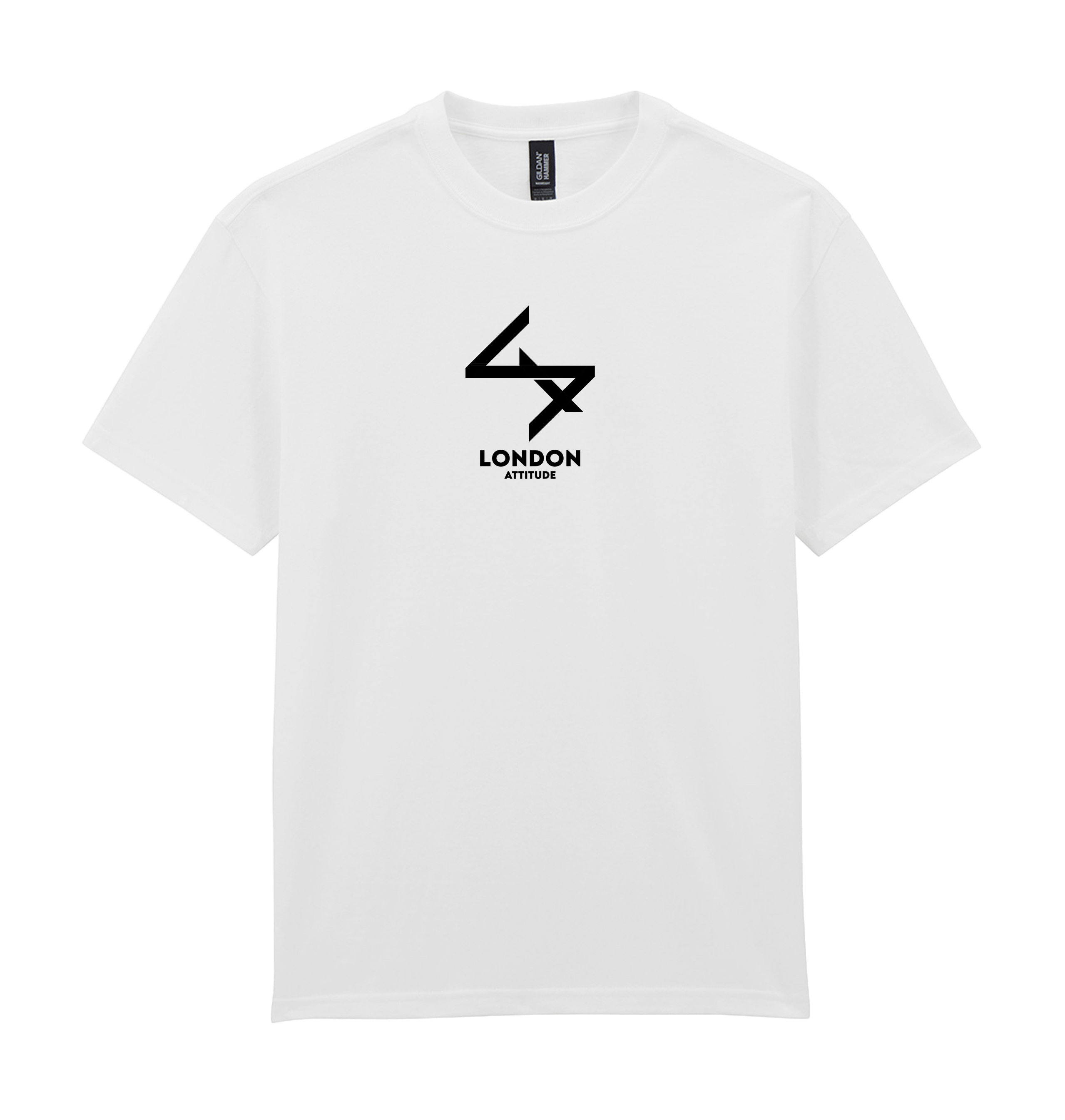 White Printed Premium T-Shirt Front