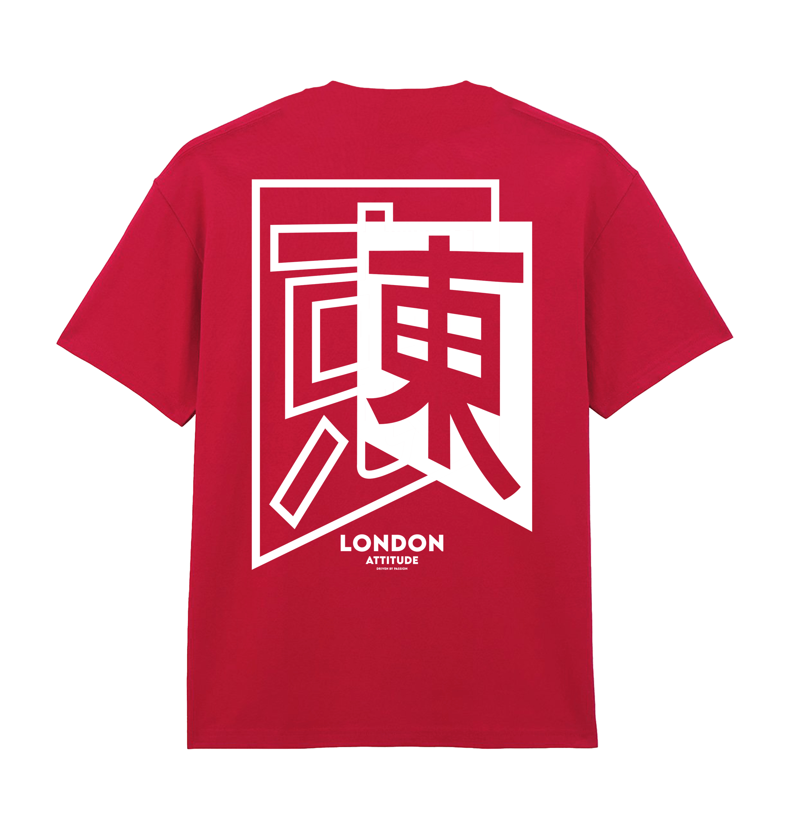 Cherry Red Printed Premium T-Shirt Back