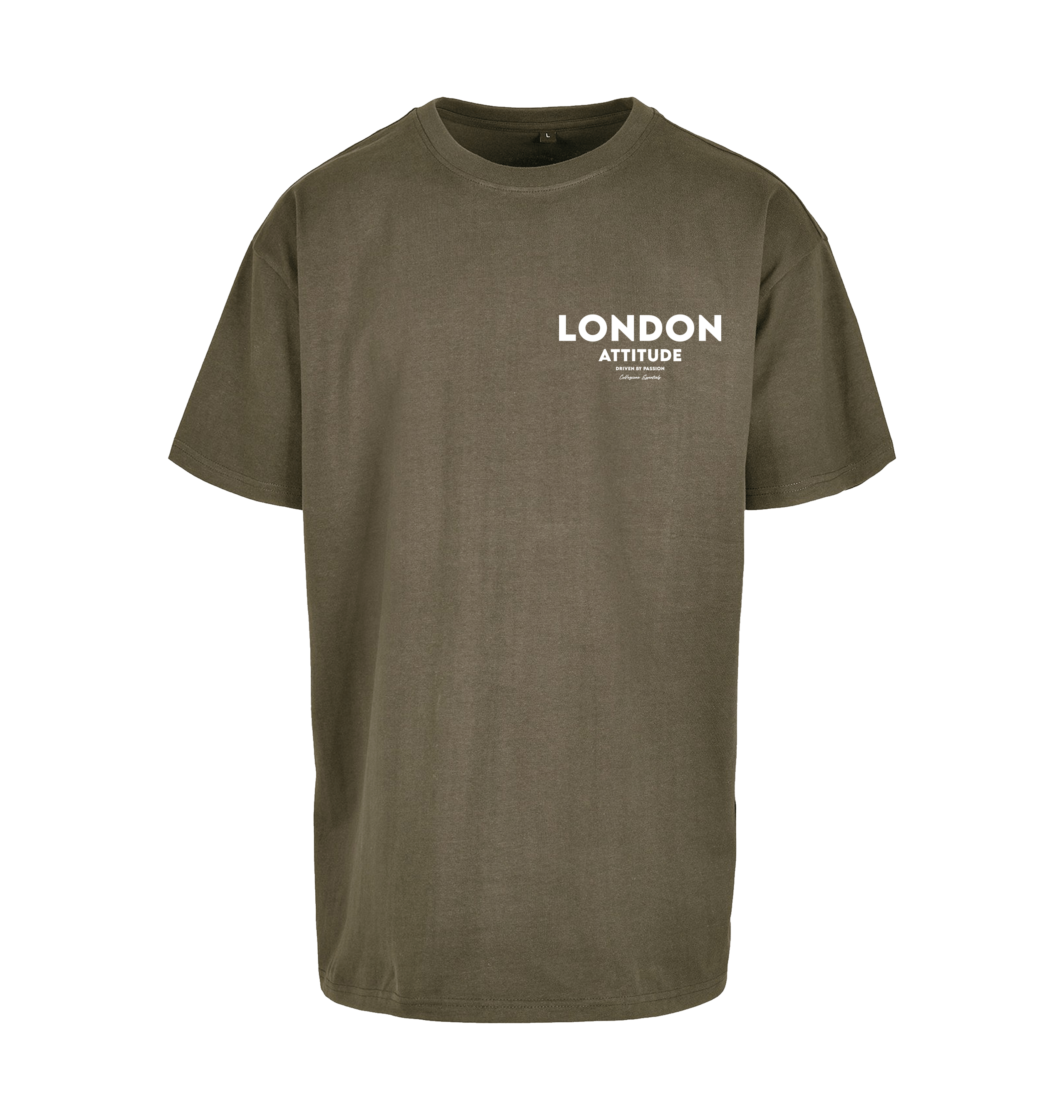 Olive Printed T-shirt Front