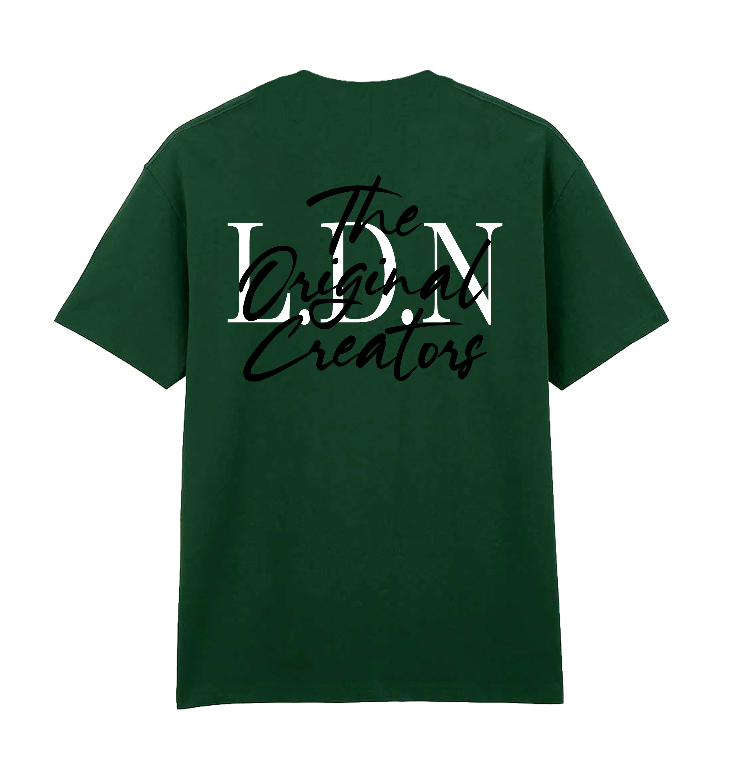 Forest Green Printed Premium T-Shirt Back