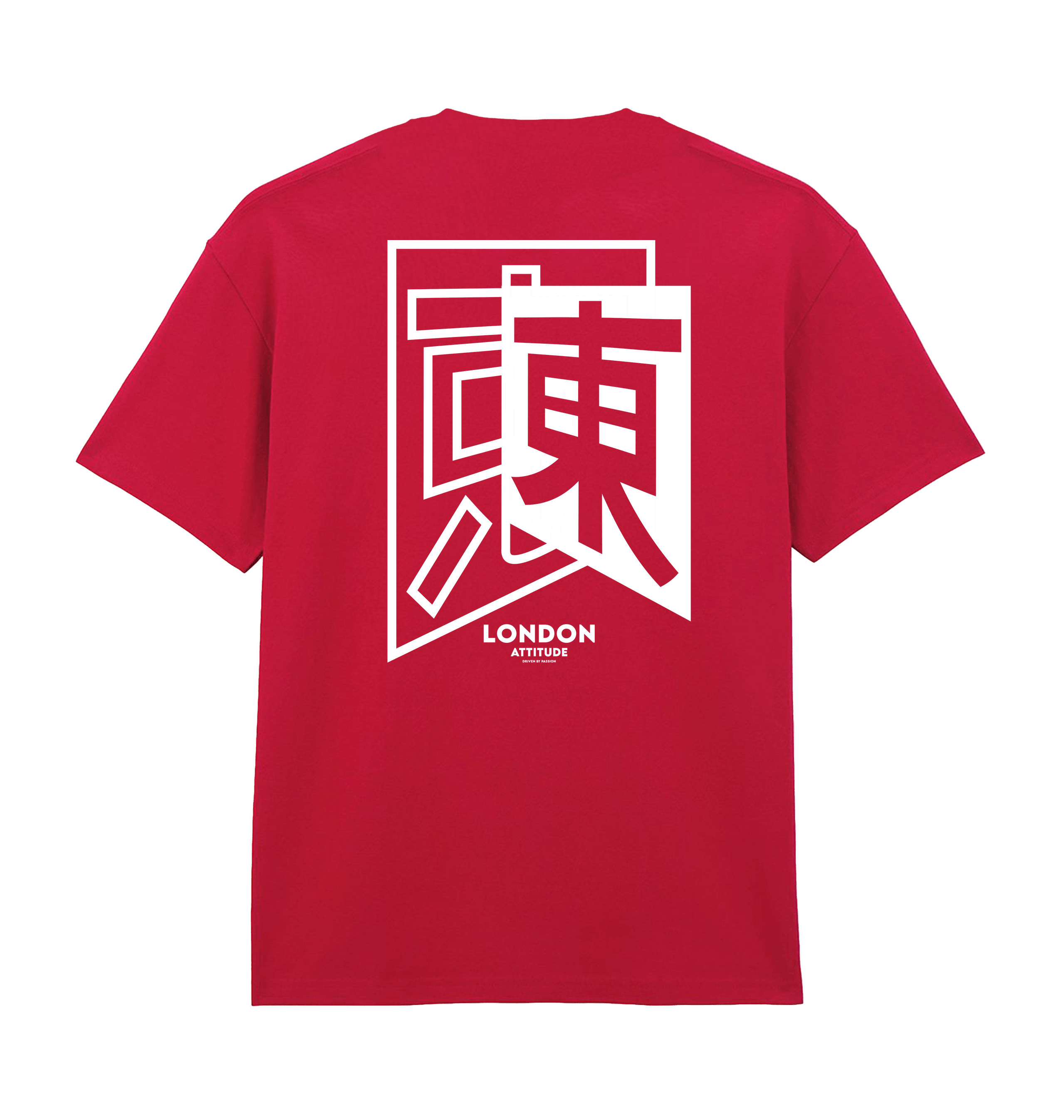 Cherry Red Printed Premium T-Shirt Back