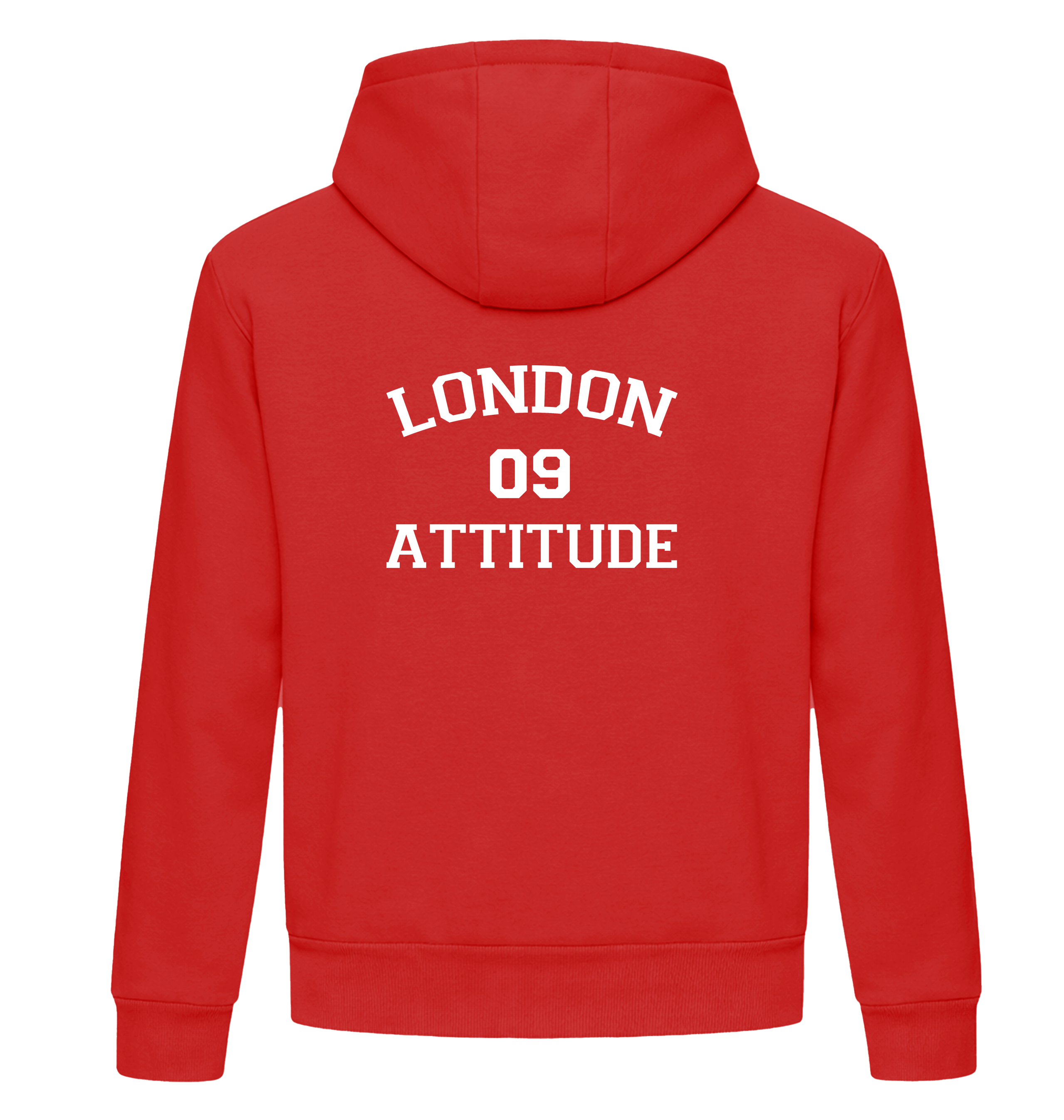 Soft Red Printed Hoody Back