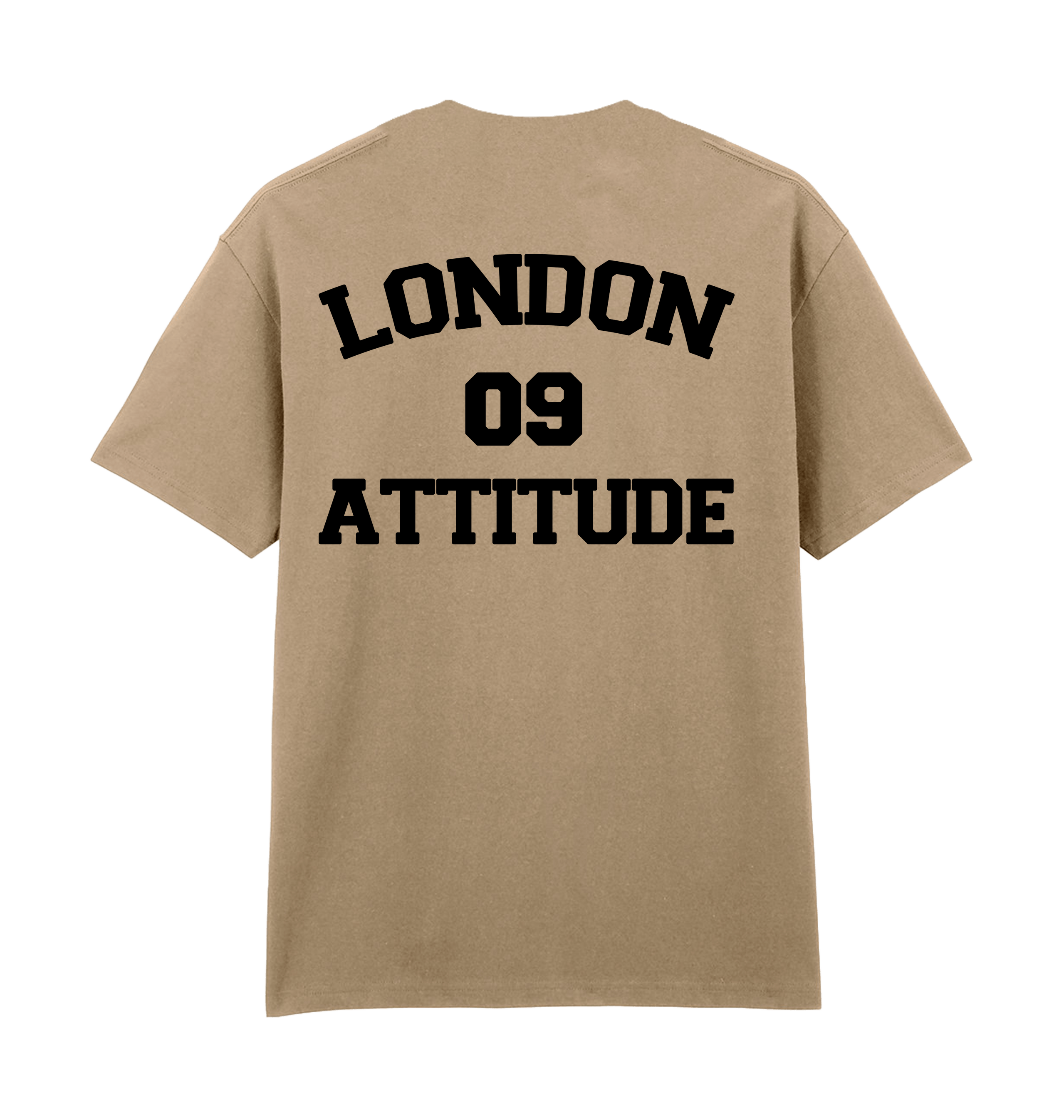 Tan Printed Premium T-Shirt Back