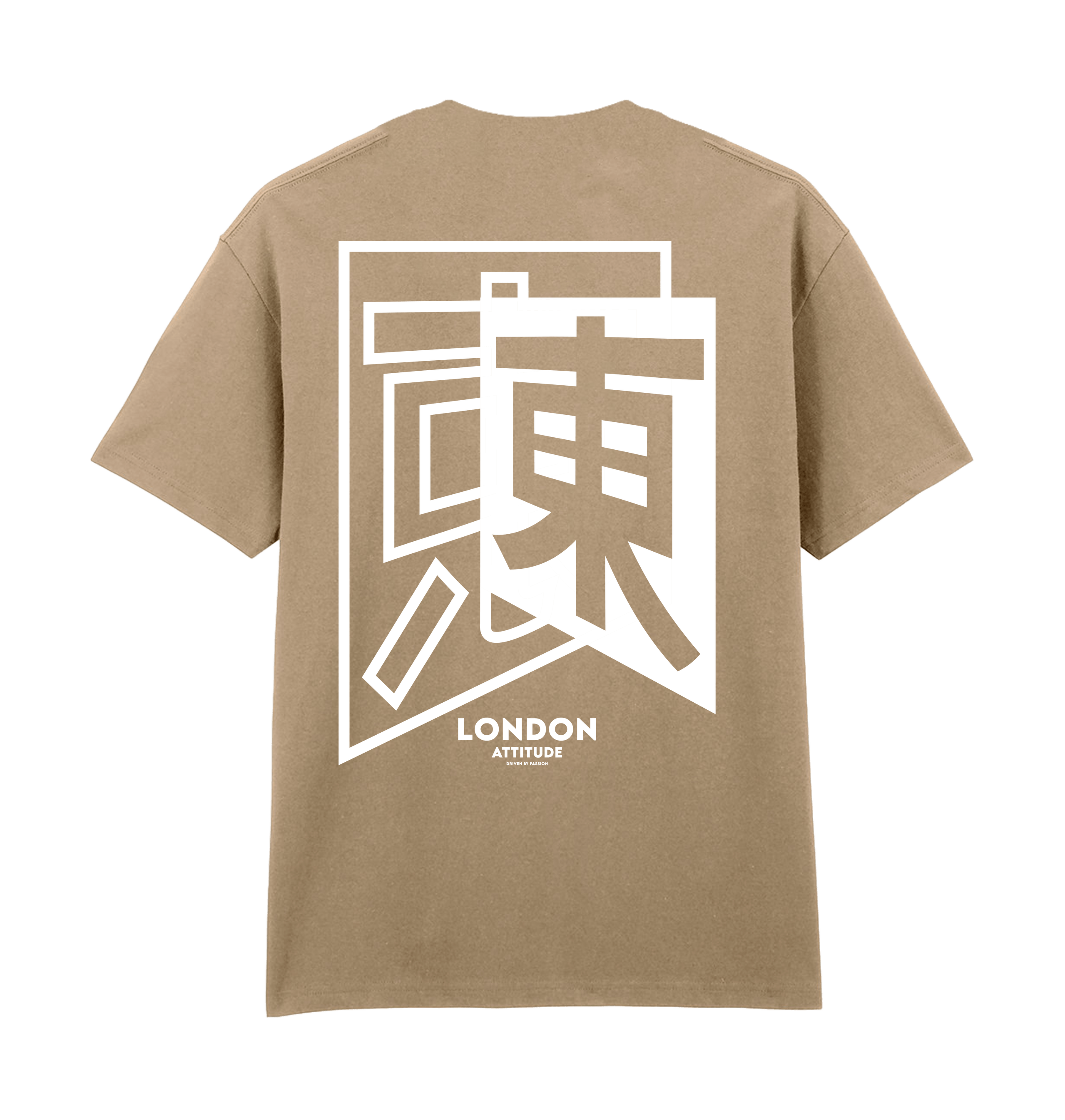 Tan Printed Premium T-Shirt Back