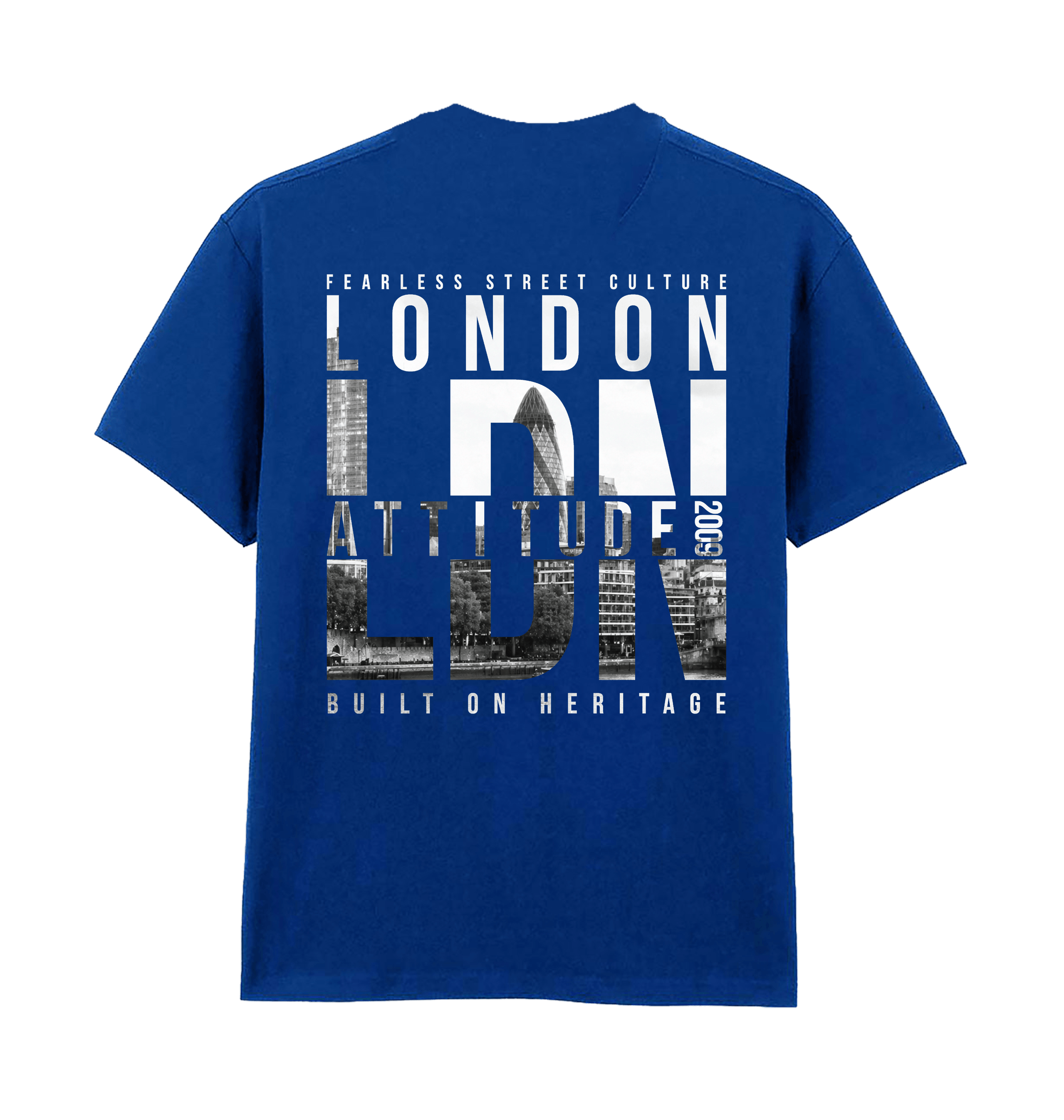 Deep Royal Printed Premium T-Shirt Back