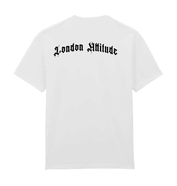 White Printed Premium T-Shirt Back