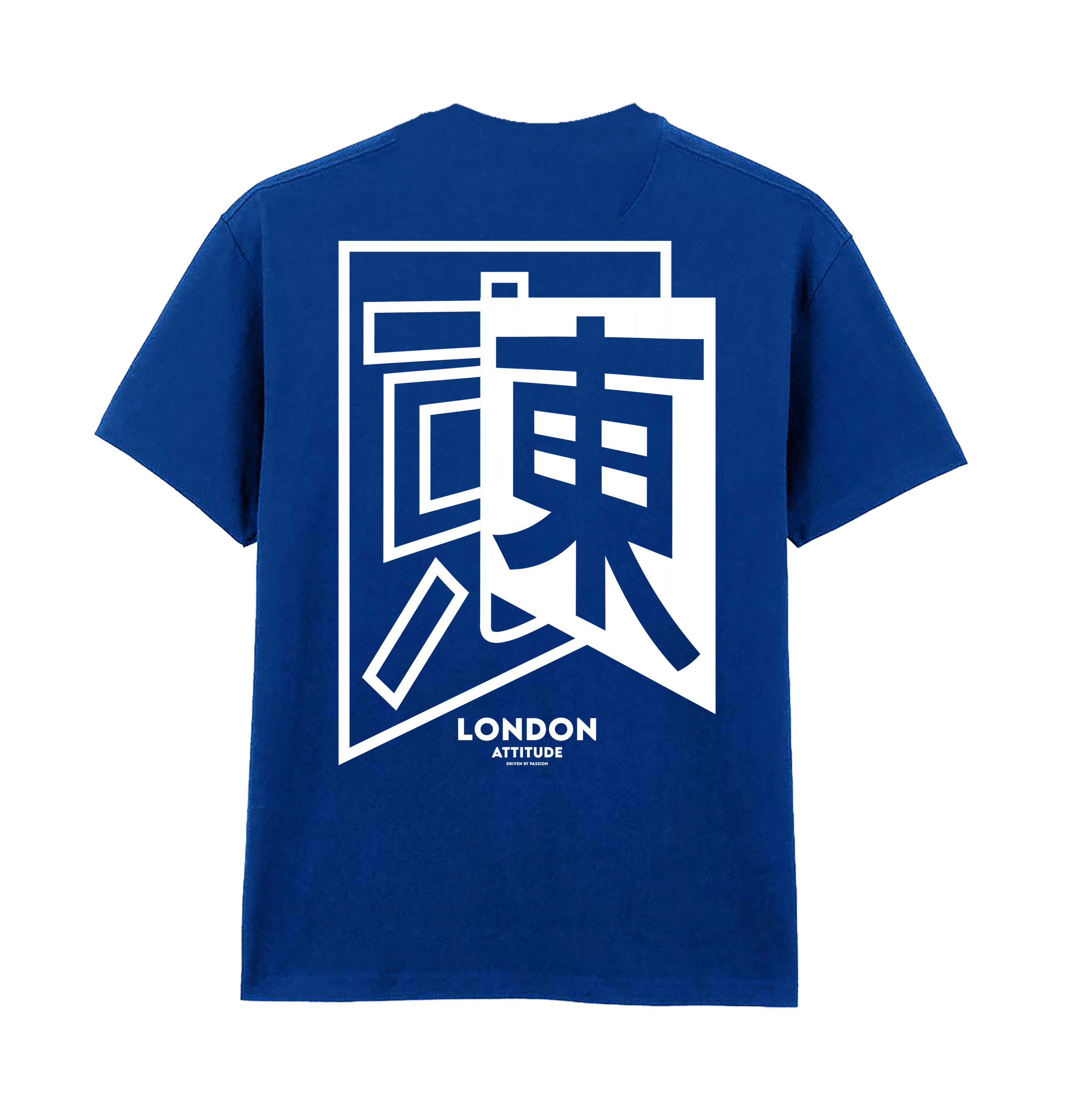 Deep Royal Printed Premium T-Shirt Back