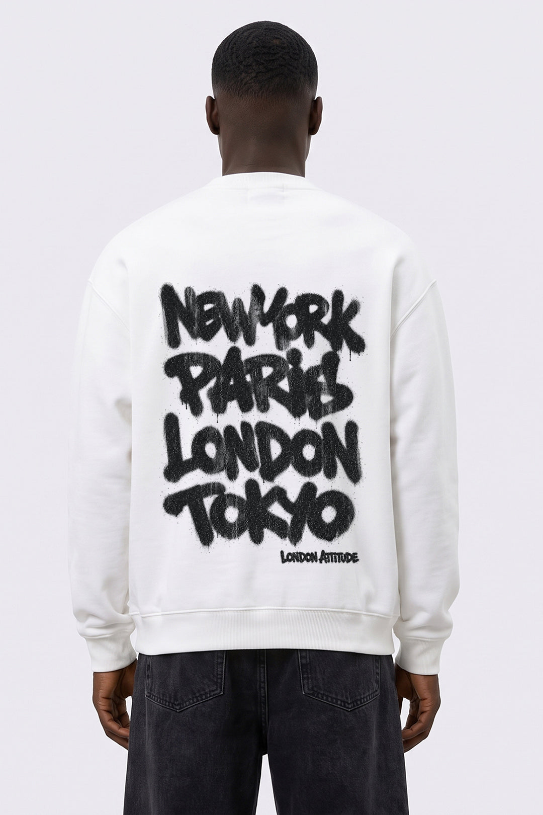 Relaxed Fit City Graffiti Graphic Sweatshirt