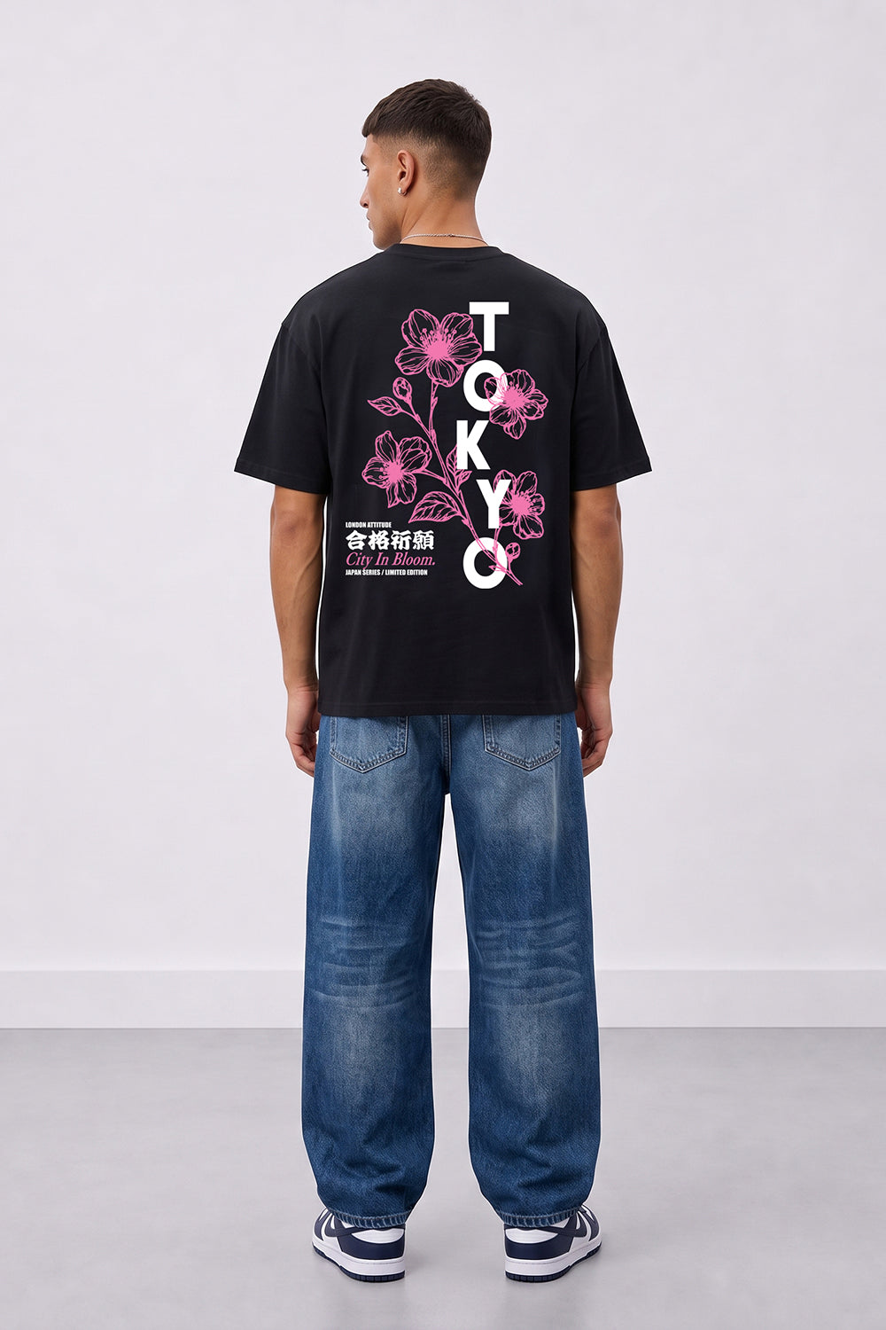 Tokyo City in Bloom Oversized Heavyweight Graphic T-Shirt
