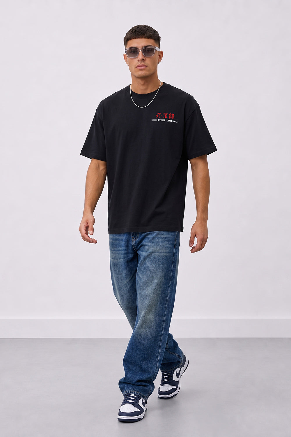 Japanese Crane Oversized Heavyweight Graphic T-Shirt