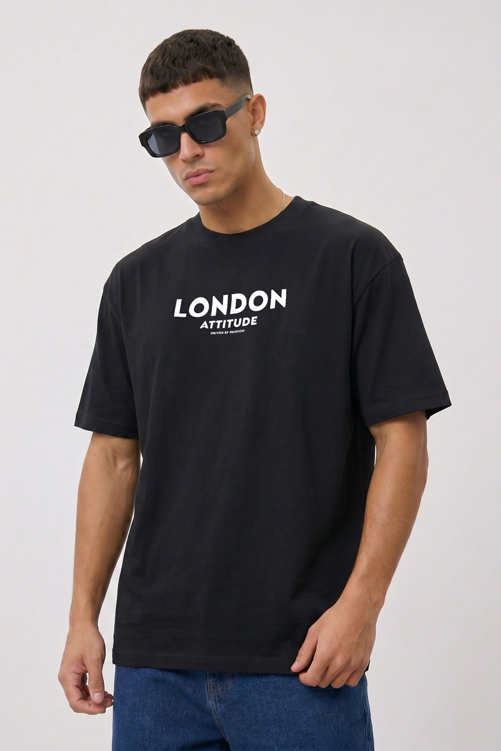 Dragon & Rose Premium Oversized Heavyweight T-Shirt in Black