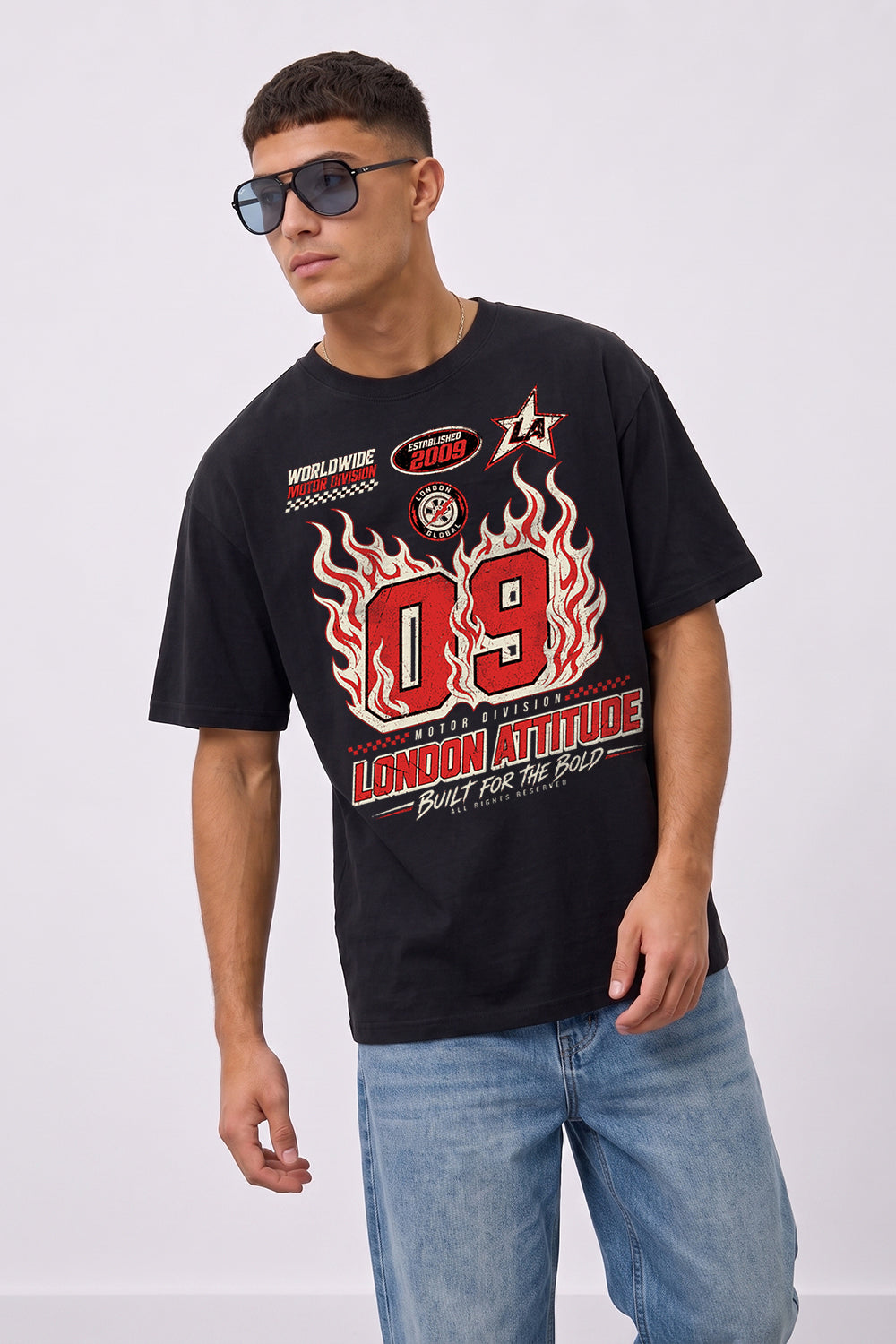 Racing Oversized Heavyweight Graphic T-Shirt