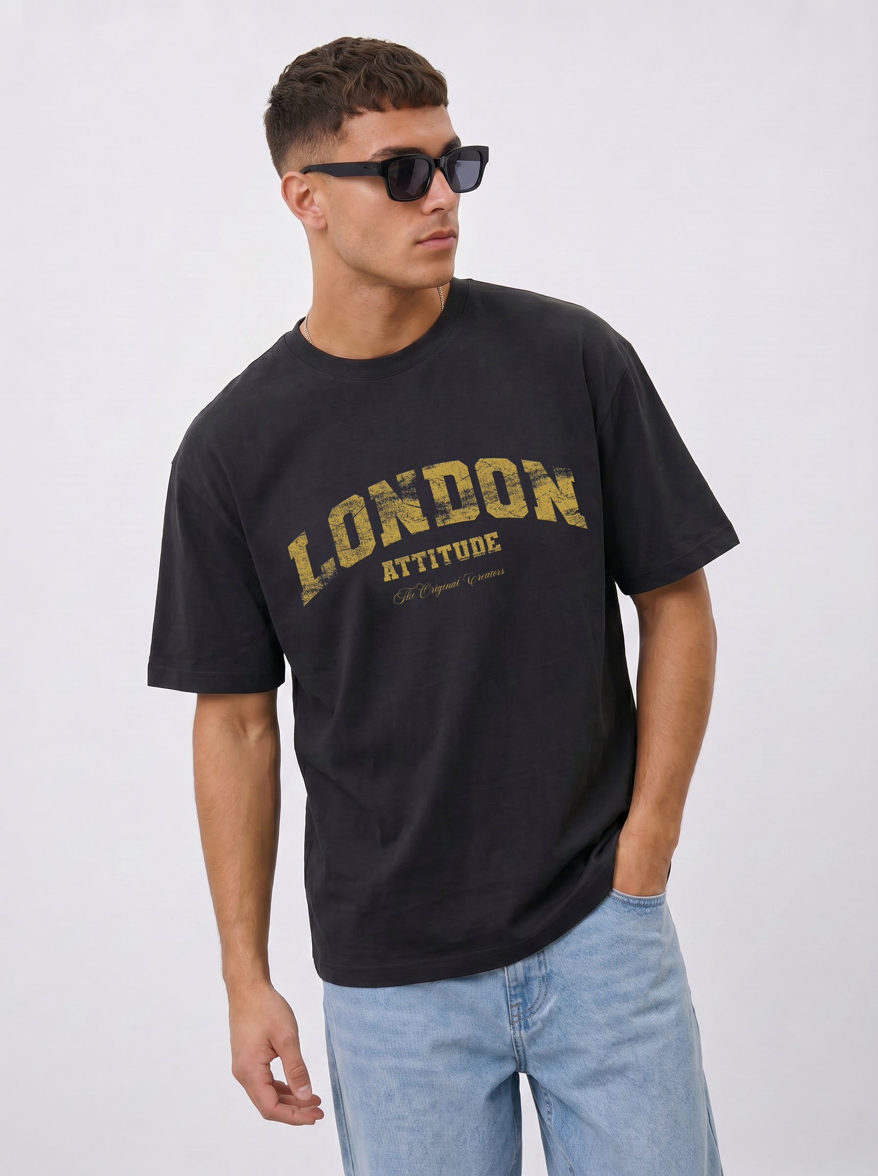 Original Creators Premium Organic Cotton T-Shirt with Vintage Yellow Logo