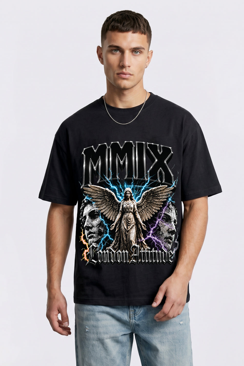 Oversized Heavyweight Angel Graphic T-Shirt