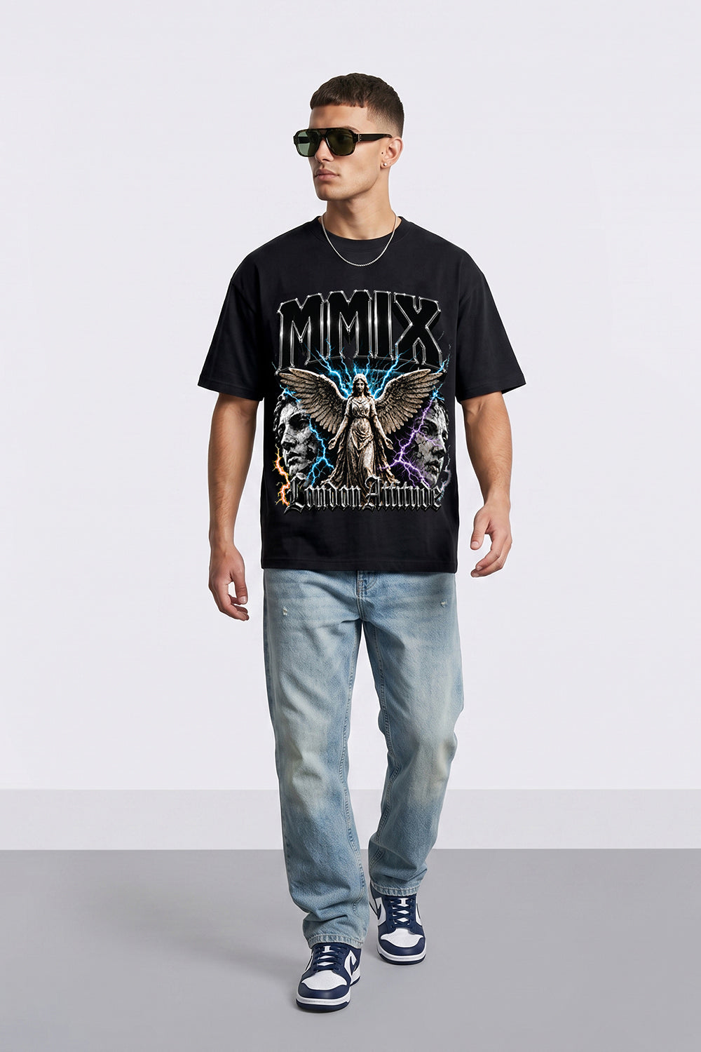 Oversized Heavyweight Angel Graphic T-Shirt