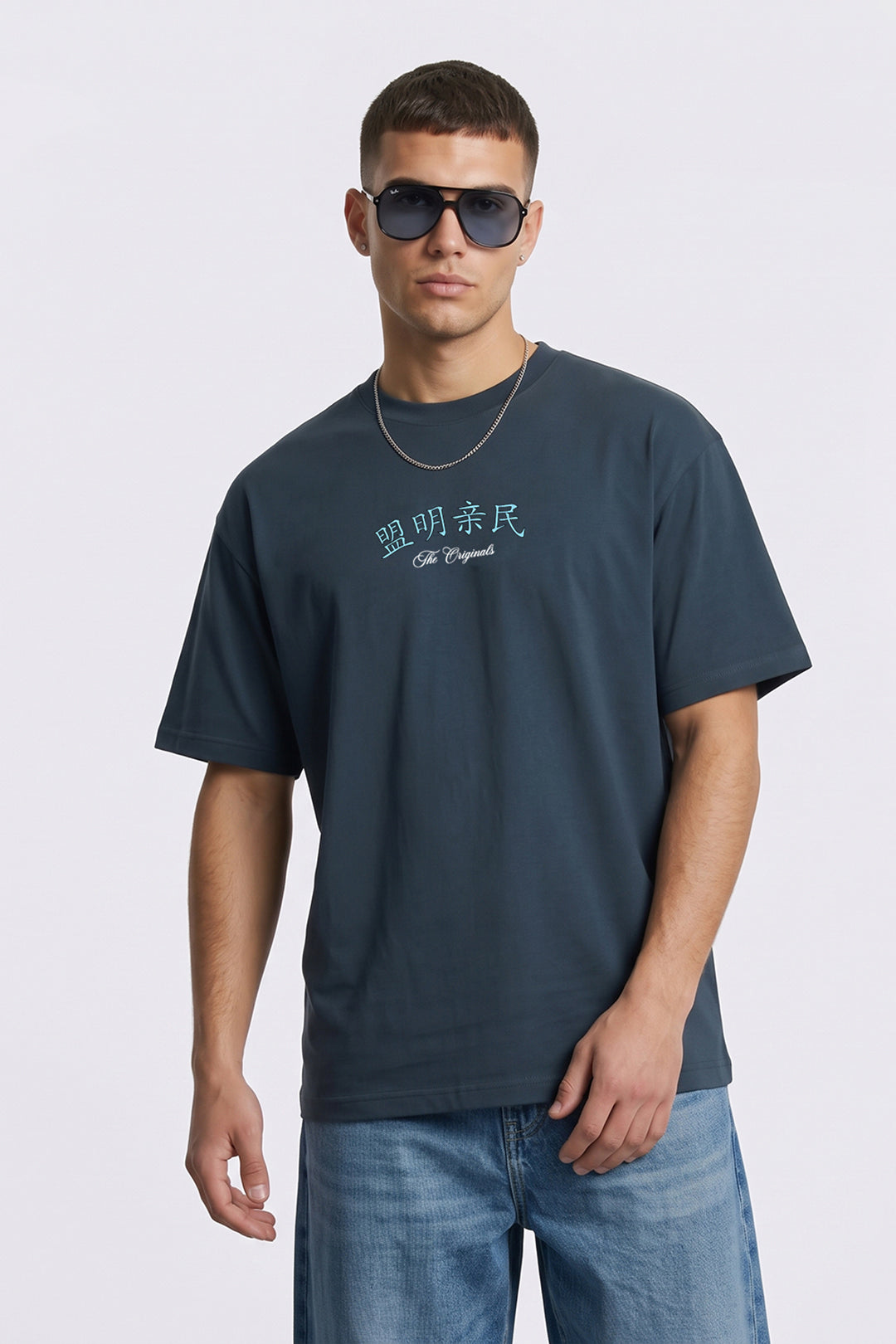 Oversized Japanese Dragon Graphic T-Shirt