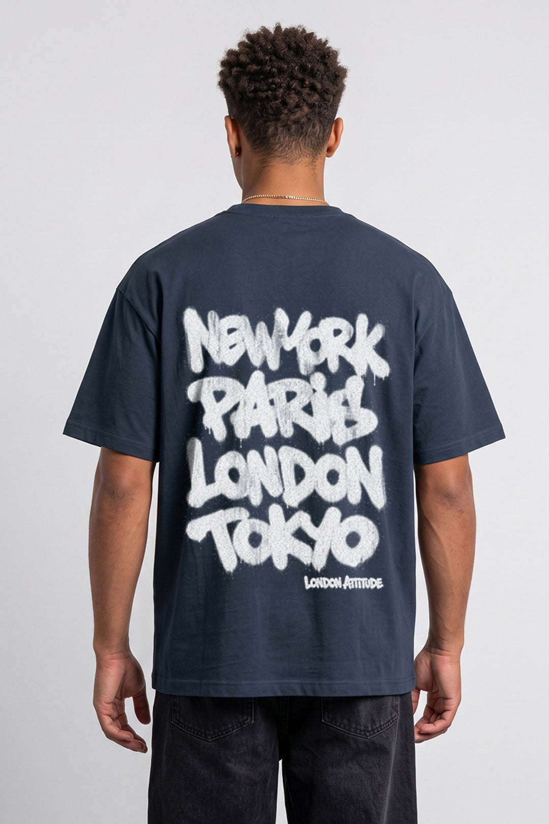 Oversized Heavyweight City Graffiti Graphic T-Shirt