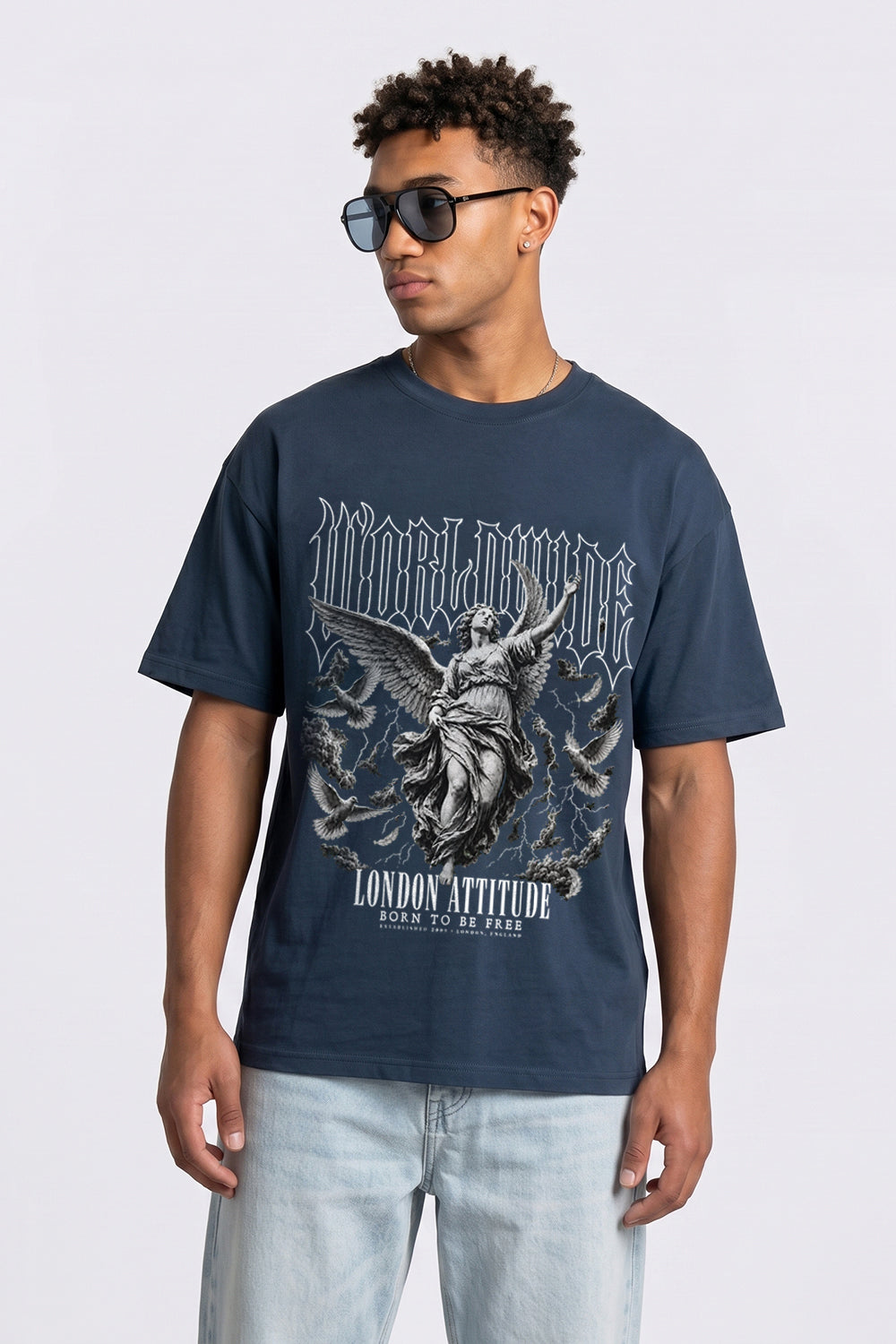 Worldwide Angel Oversized Heavyweight Graphic T-Shirt