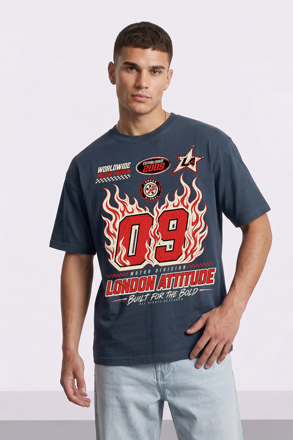 Racing Oversized Heavyweight Graphic T-Shirt