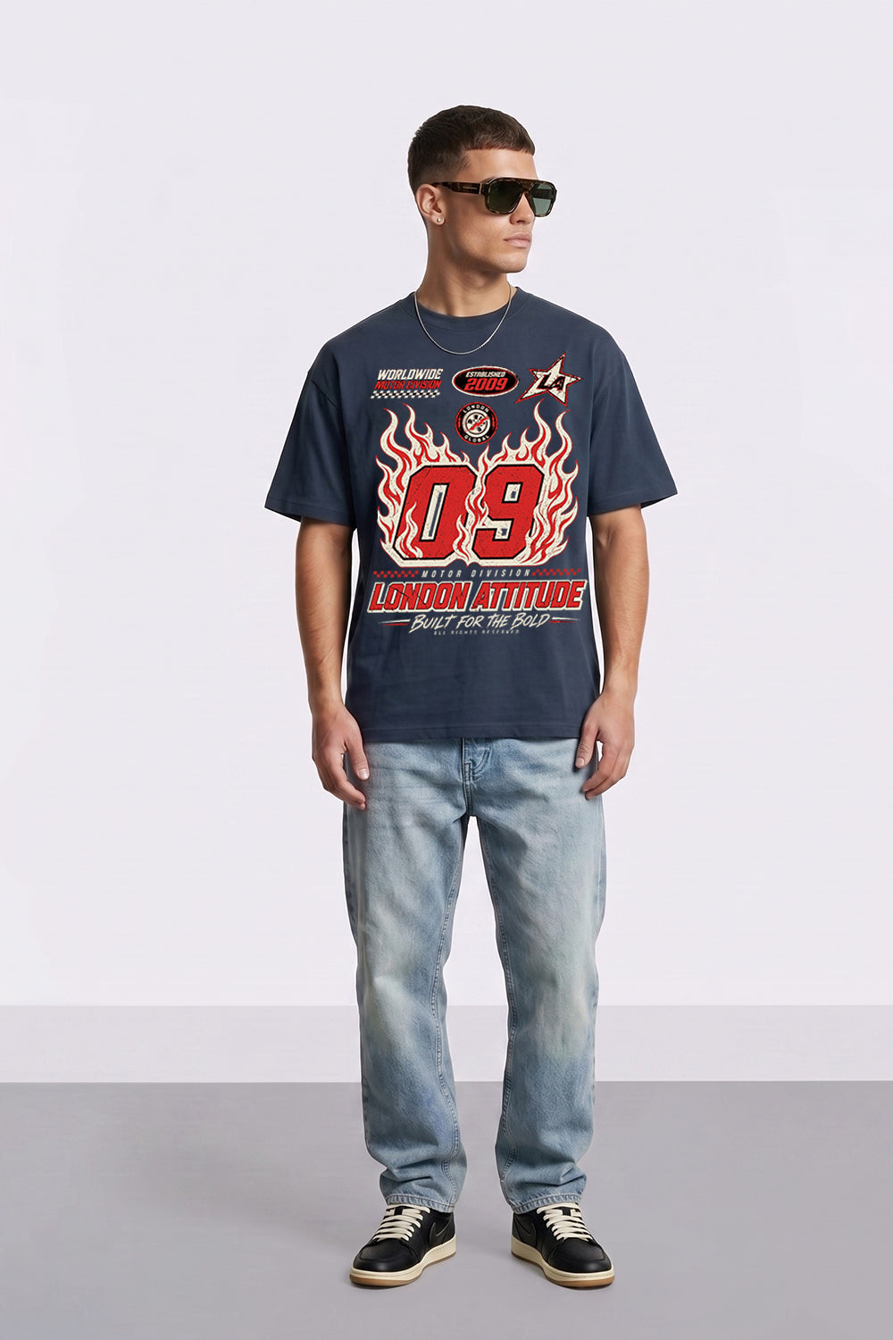 Racing Oversized Heavyweight Graphic T-Shirt