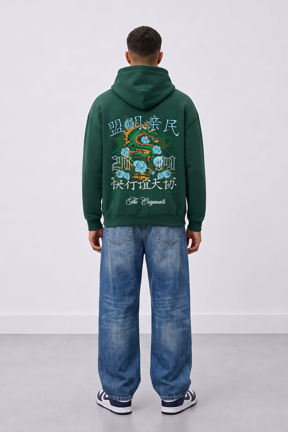 Relaxed Fit Dragon Graphic Hoodie