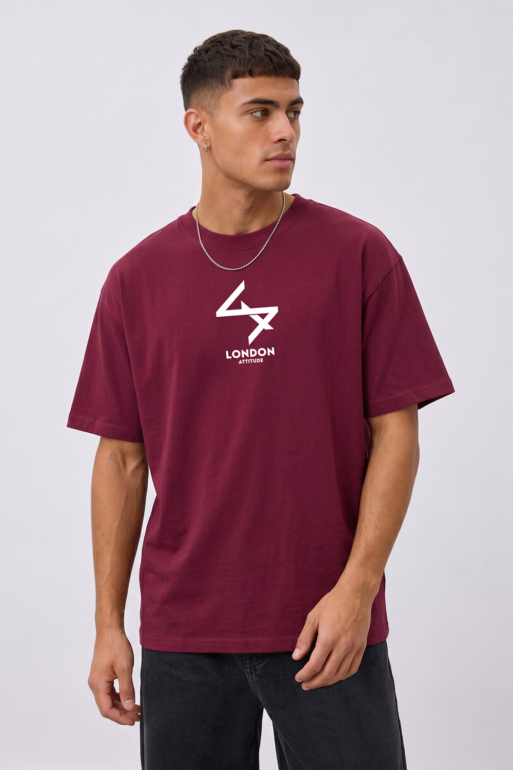 Oversized Heavyweight T-Shirt with Varsity Back Print in White
