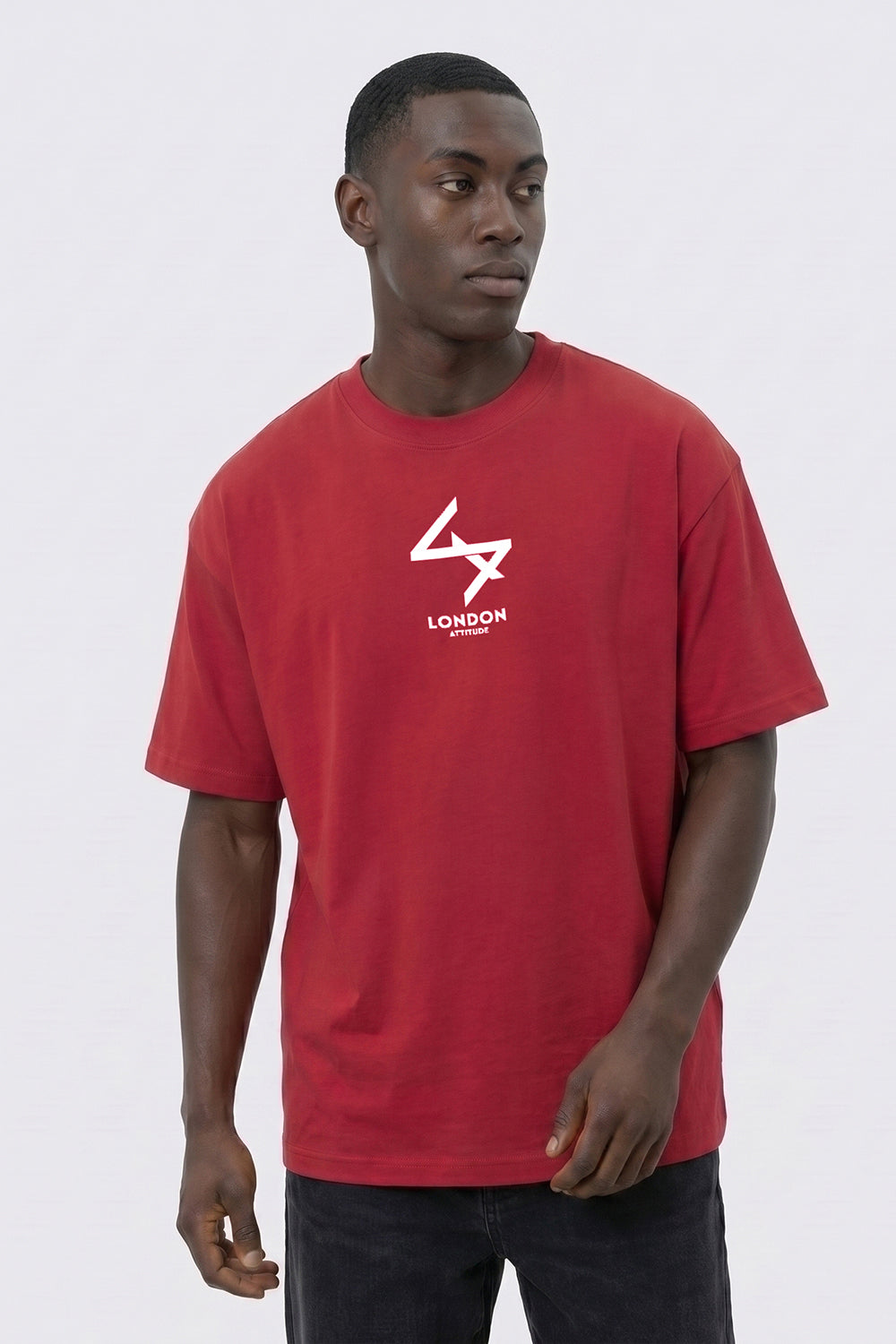 Oversized Heavyweight T-Shirt with Varsity Back Print in White