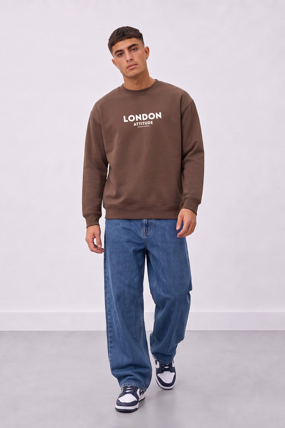 Oversized Dragon Graphic Back Print Sweatshirt