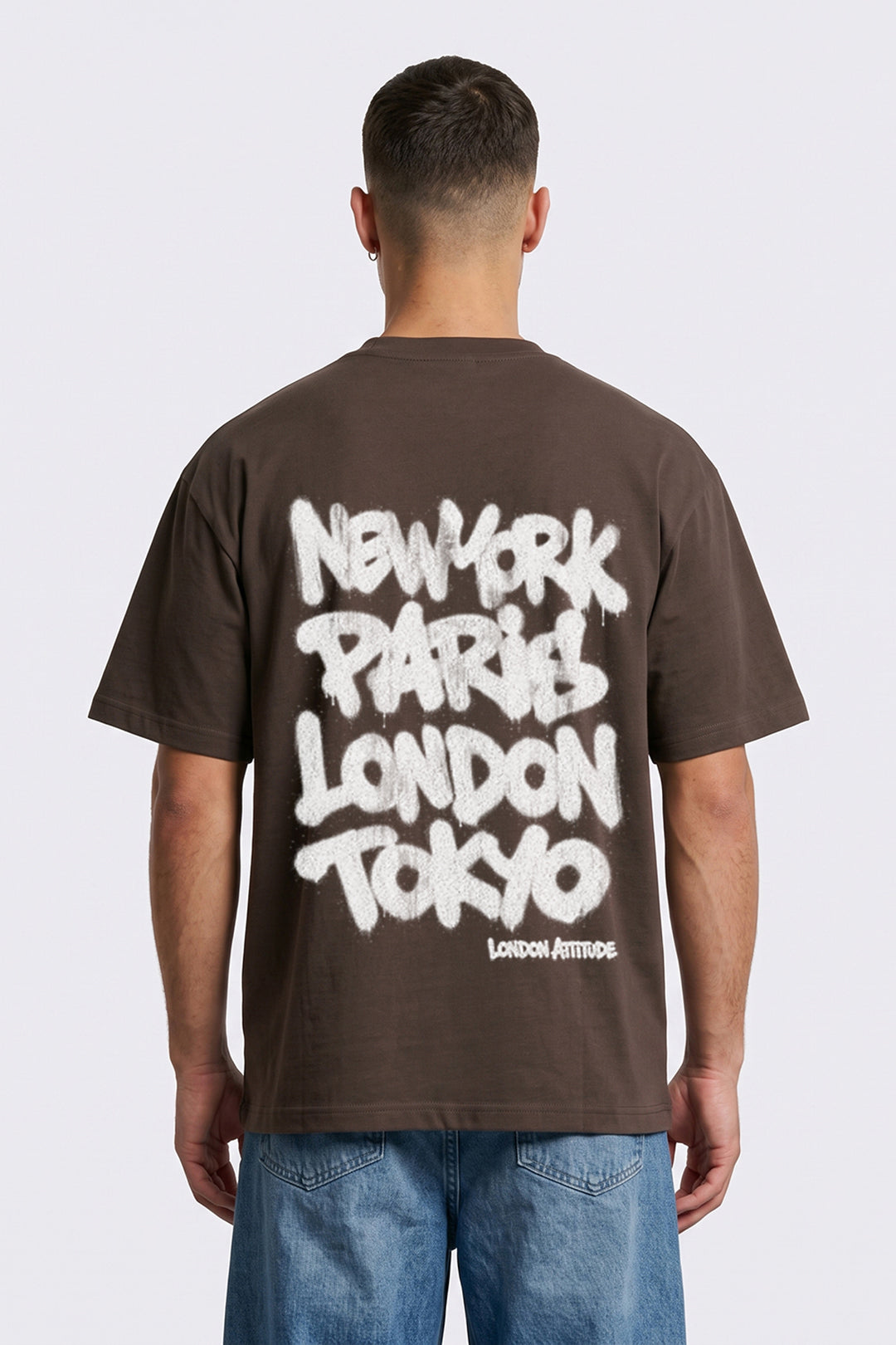 Oversized Heavyweight City Graffiti Graphic T-Shirt