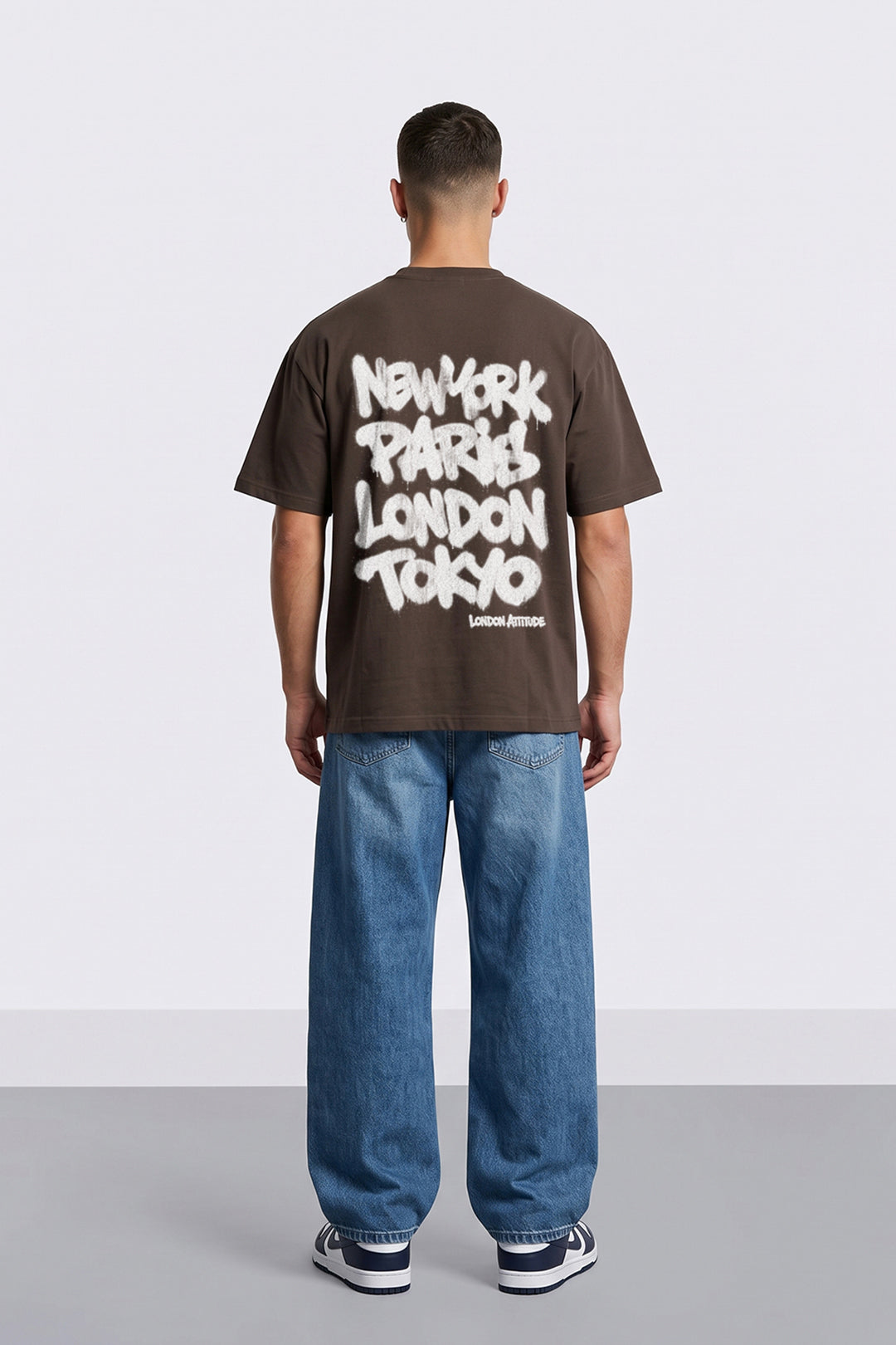 Oversized Heavyweight City Graffiti Graphic T-Shirt
