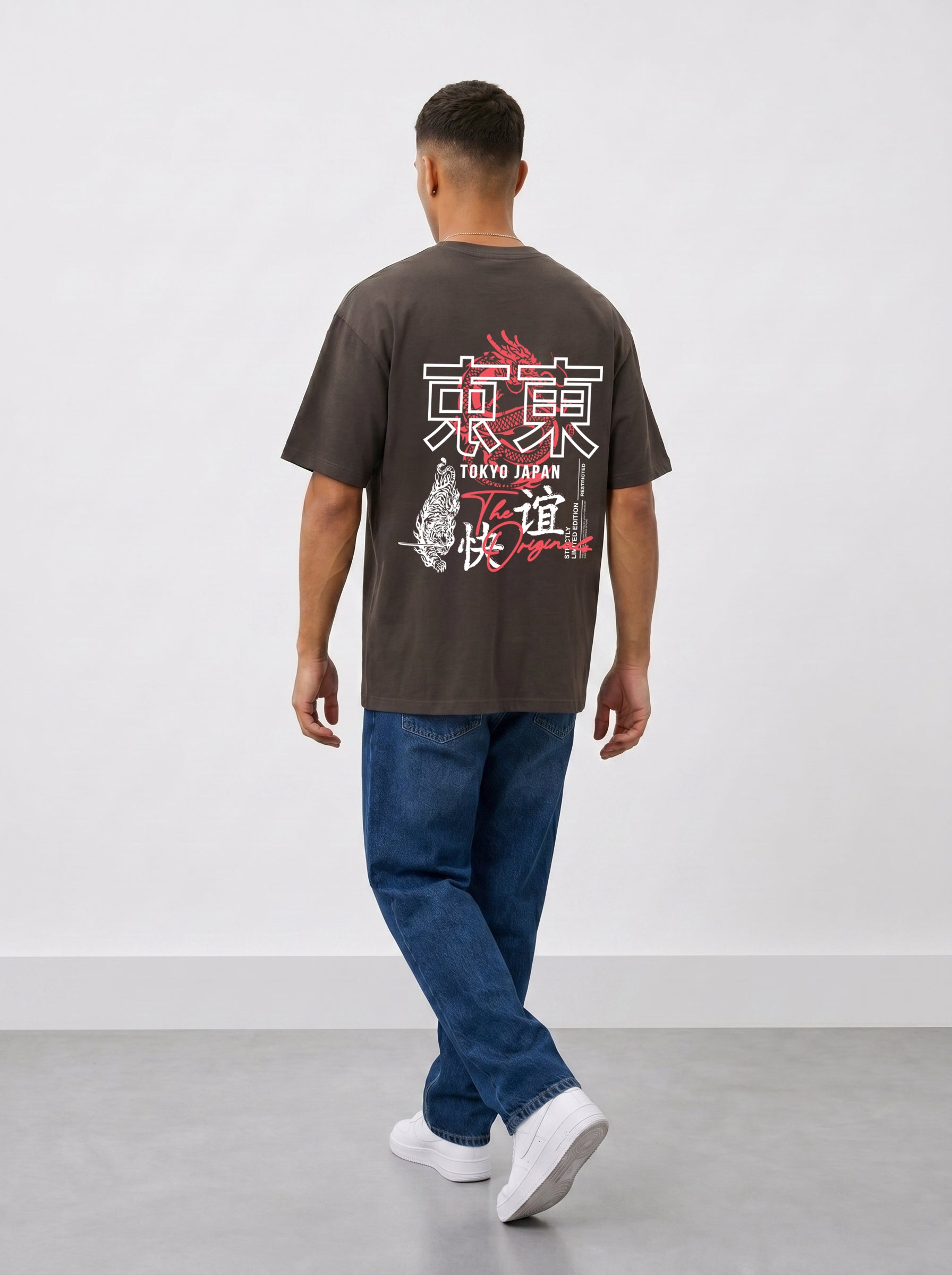 Tokyo Dragon Oversized Heavyweight Cotton T-Shirt