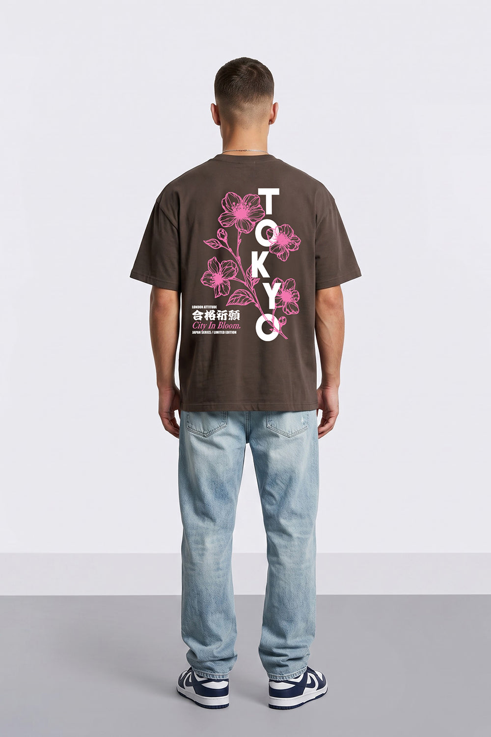 Tokyo City in Bloom Oversized Heavyweight Graphic T-Shirt