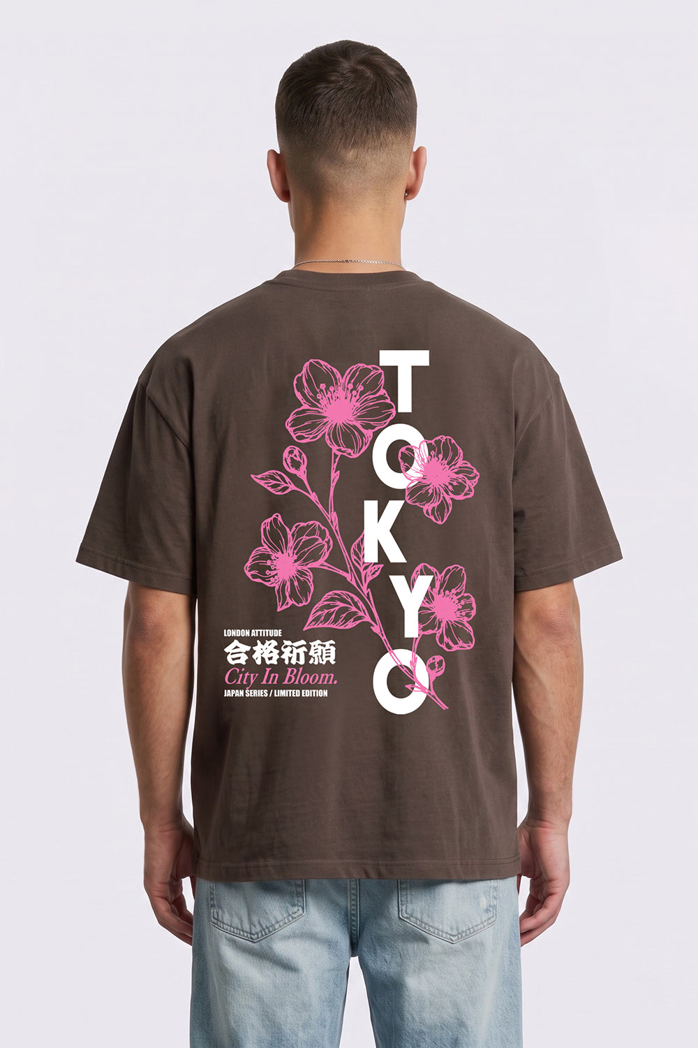 Tokyo City in Bloom Oversized Heavyweight Graphic T-Shirt