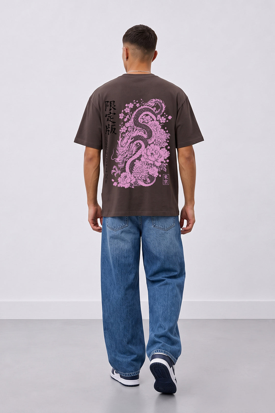 Japanese-Inspired Dragon Graphic T-Shirt