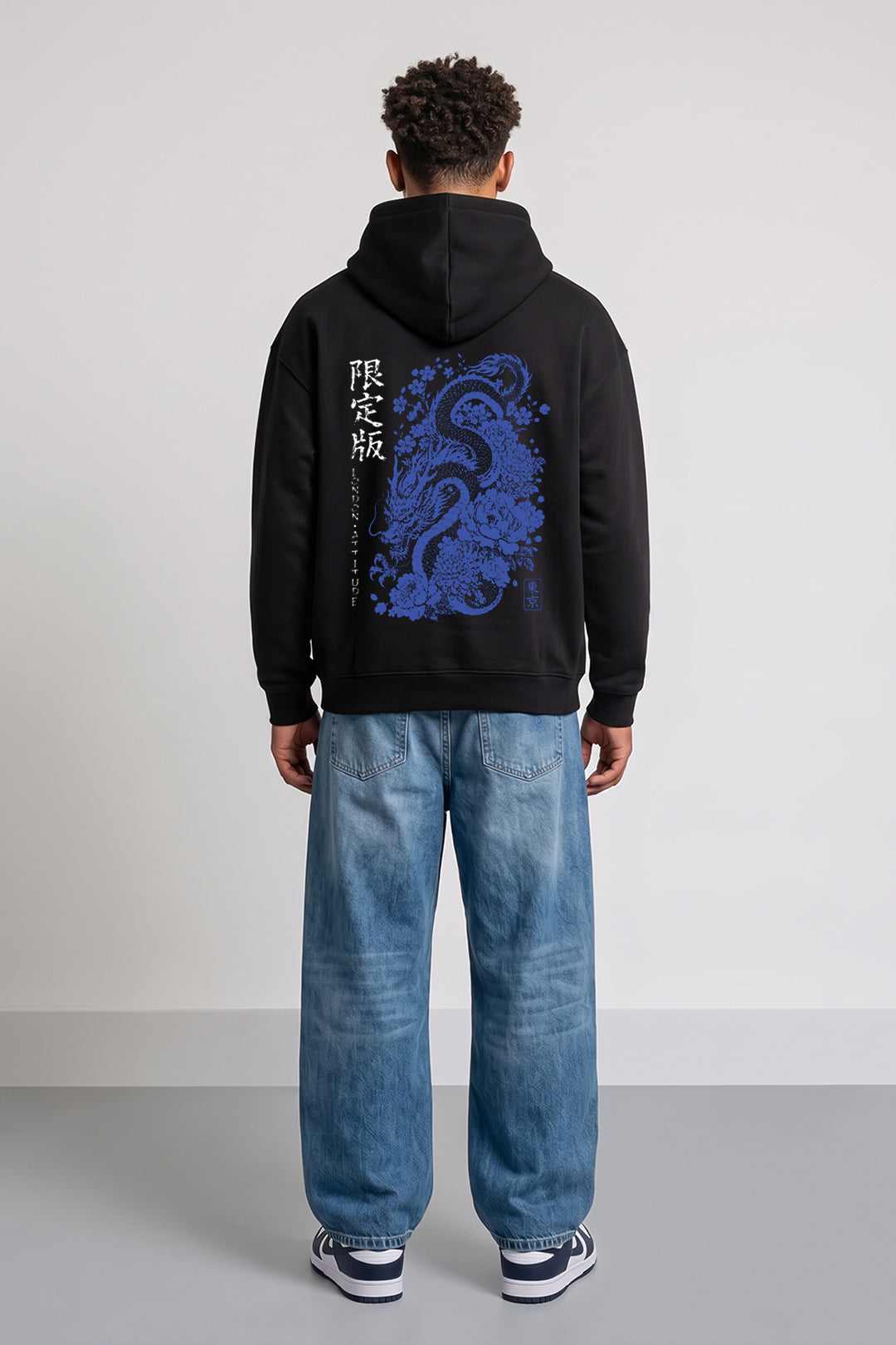 Oversized Heavyweight Japanese Dragon Graphic Hoodie