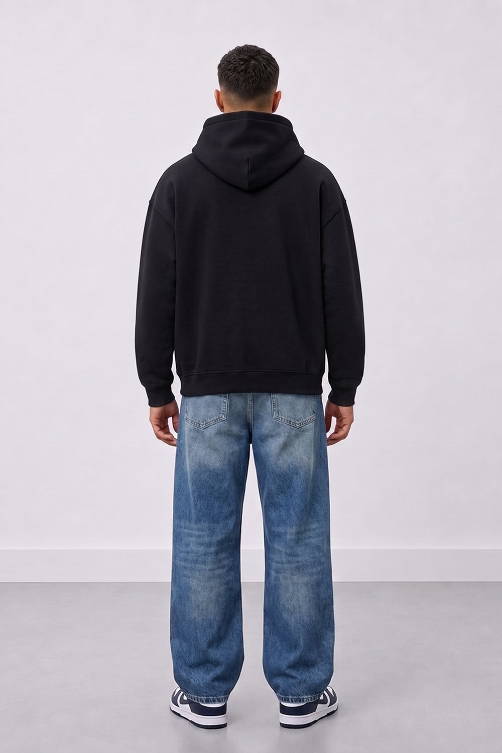 Relaxed Fit Collegiate Graphic Hoodie in White
