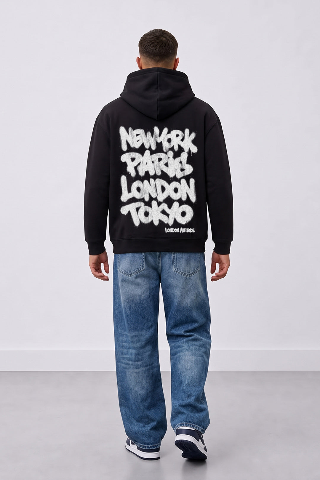 Relaxed Fit Heavyweight City Graffiti Hoodie