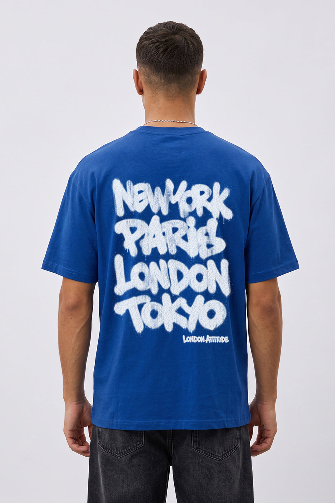 Oversized Heavyweight City Graffiti Graphic T-Shirt