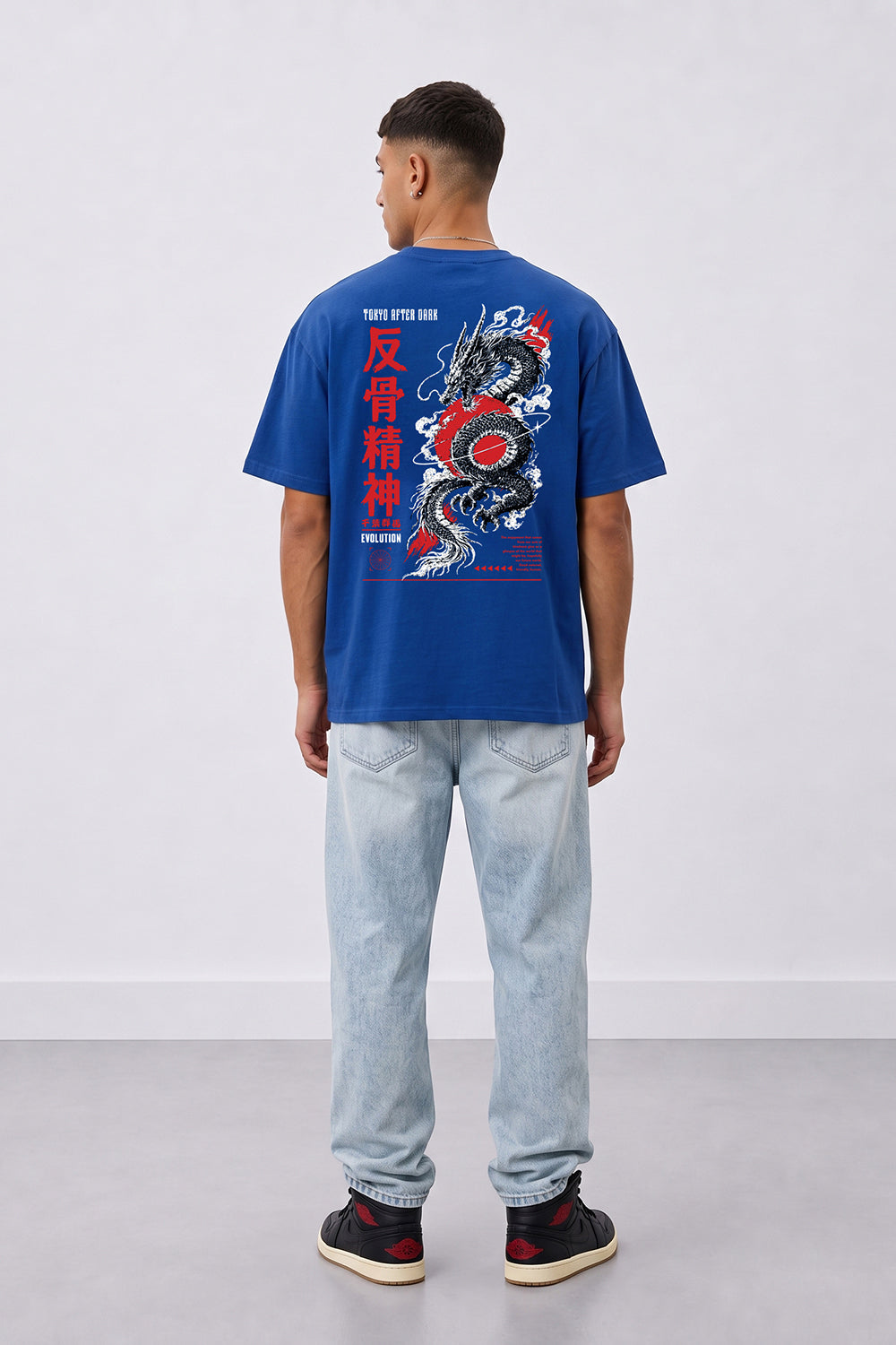 Tokyo After Dark Dragon Oversized Heavyweight Graphic T-Shirt