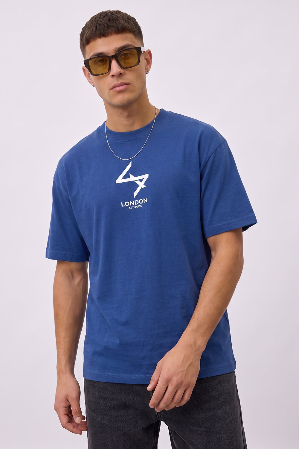 Oversized Heavyweight T-Shirt with Varsity Back Print in White