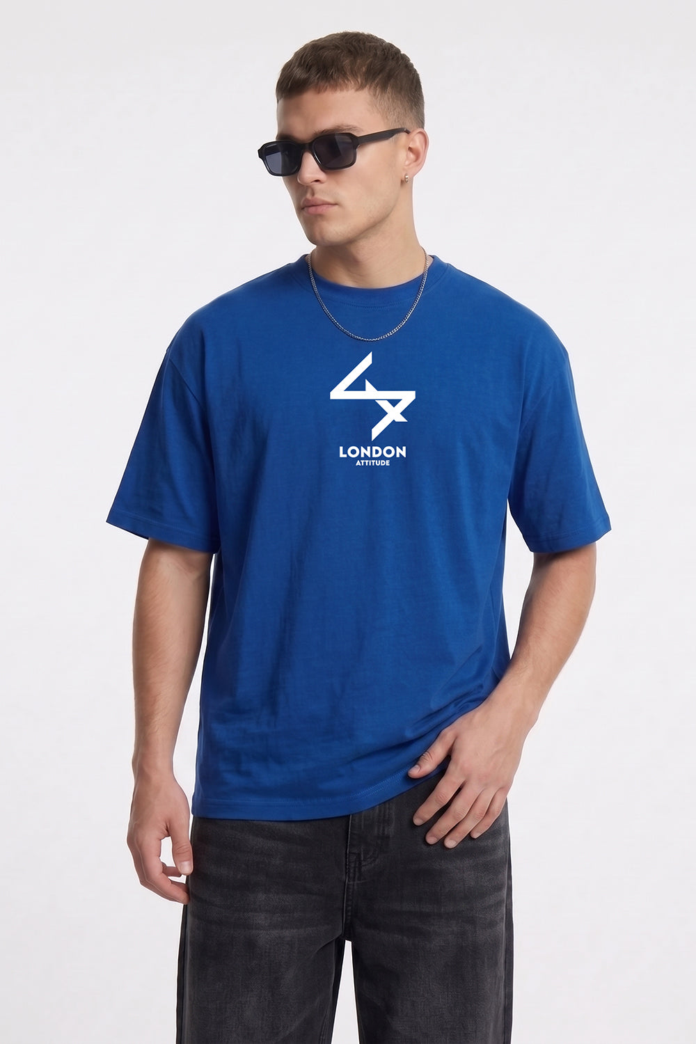 Push Your Limits Oversized Heavyweight T-Shirt in White Print