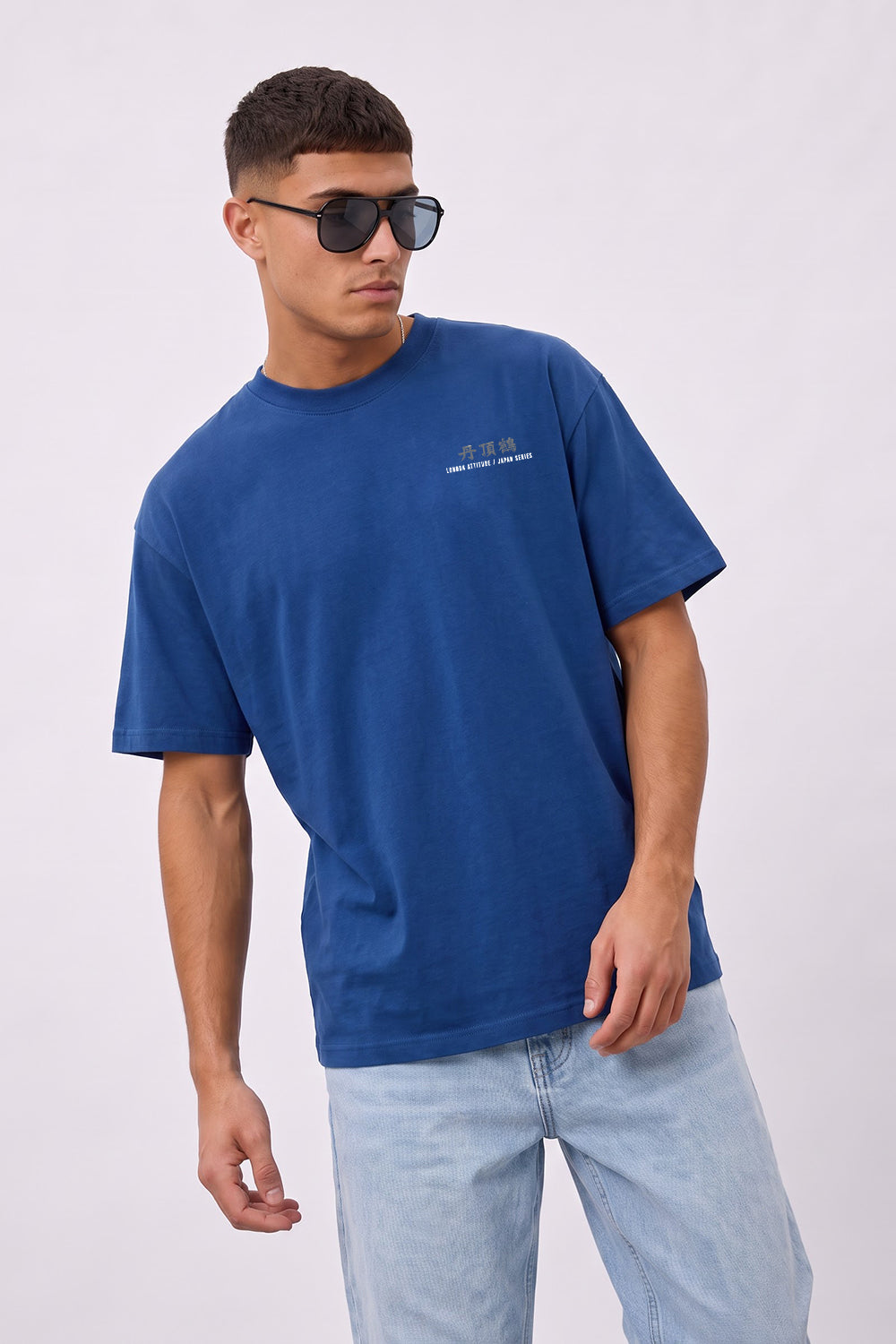 Japanese Crane Oversized Heavyweight Back Print T-Shirt
